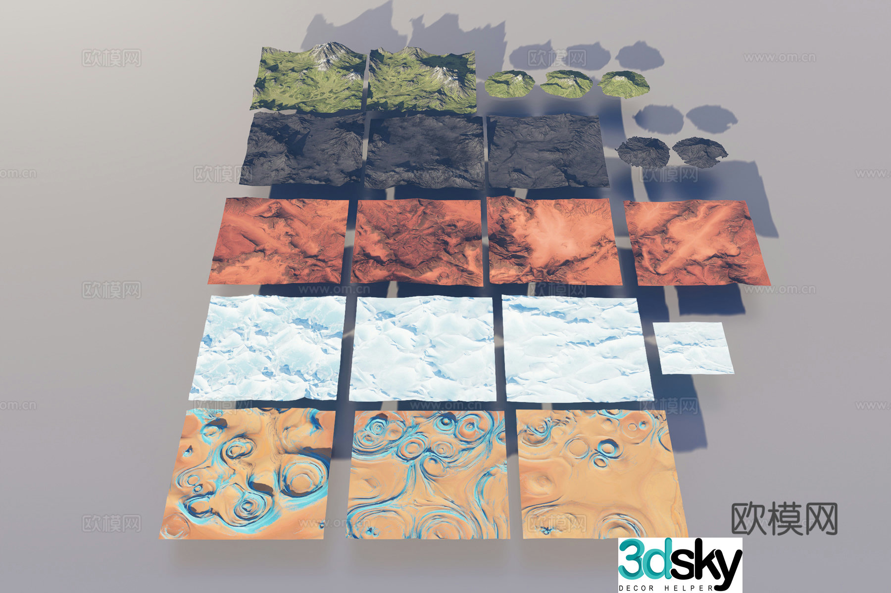 Terrain collection 3d model
