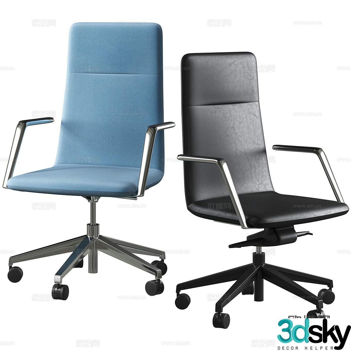 Modern Italian office chair 3d model