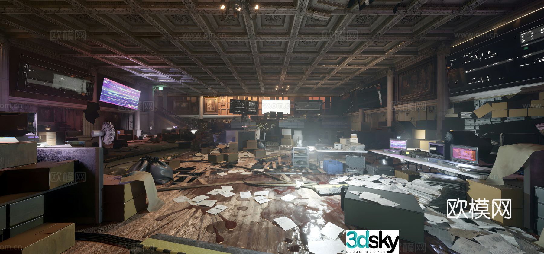 Shabby office 3d model
