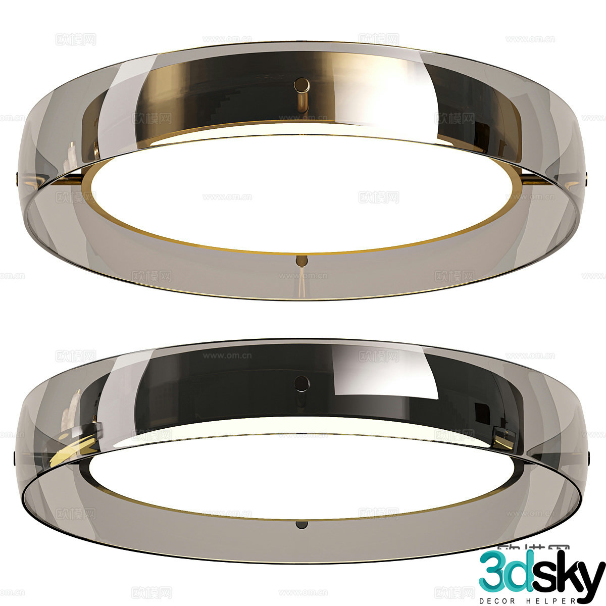 Modern minimalist ceiling light 3d model