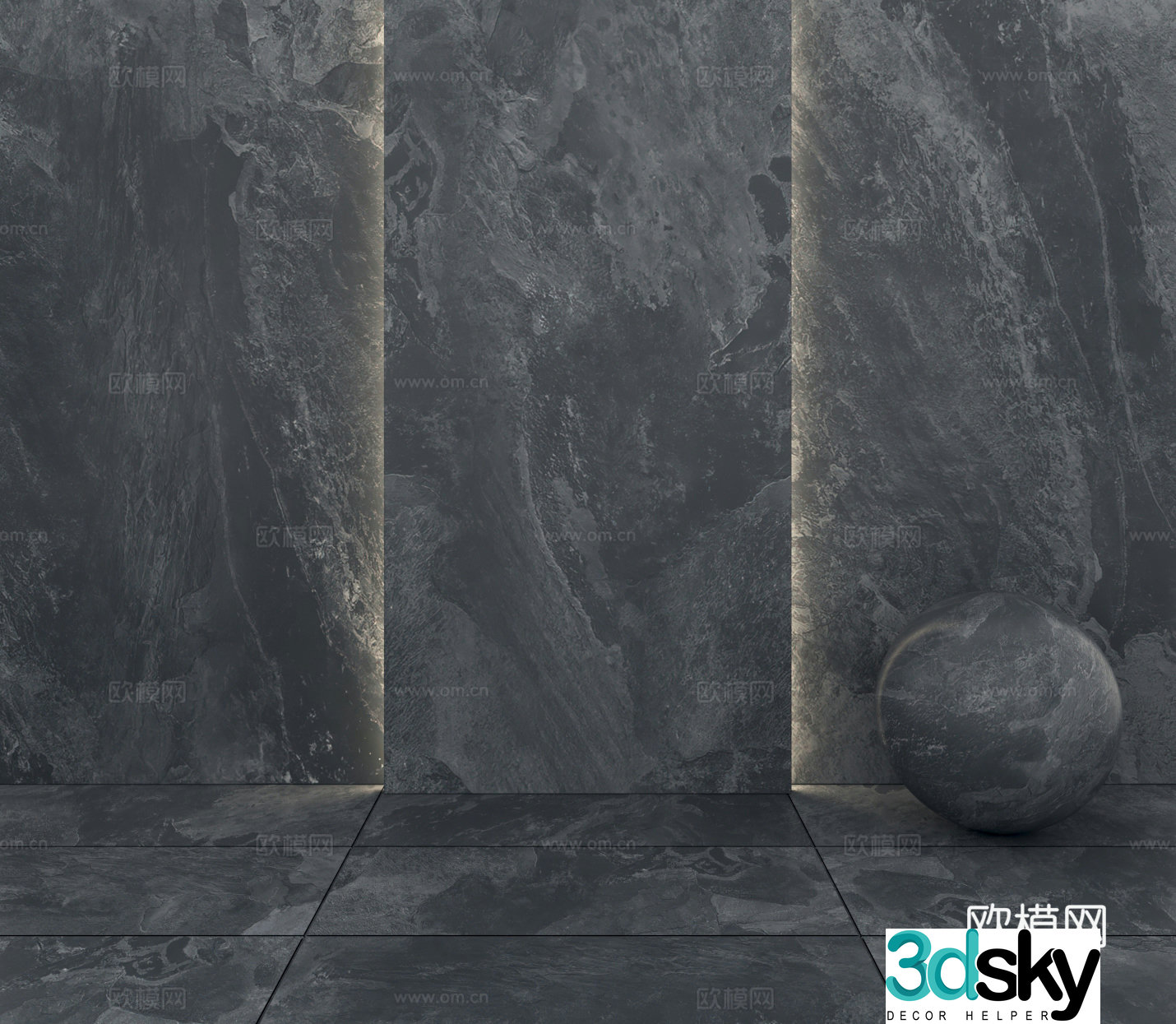 Marble wall marble wall tiles 3d model