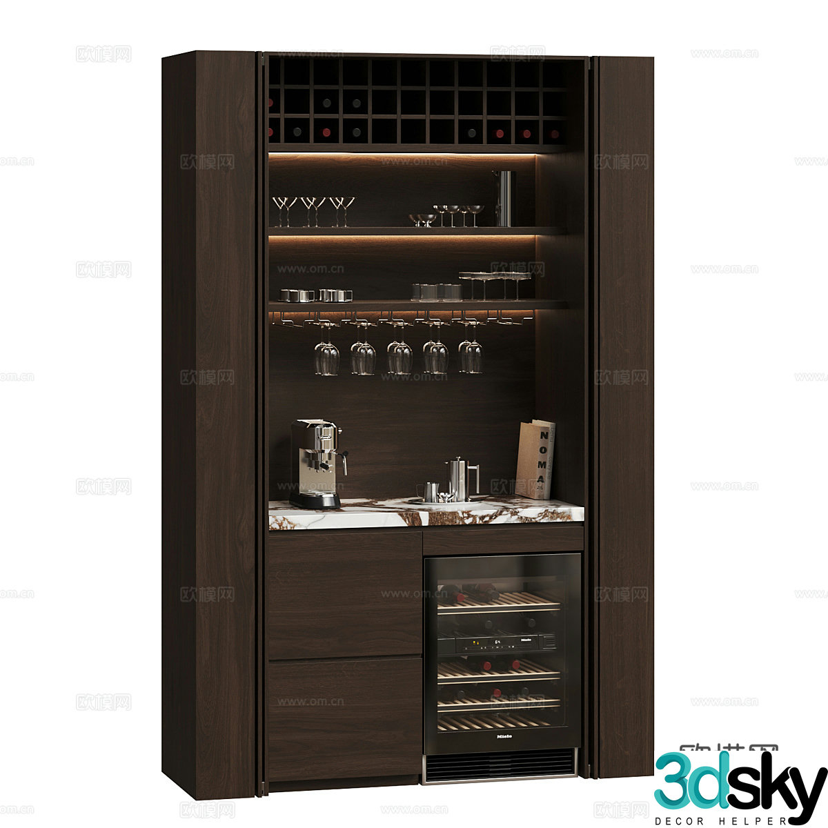 Modern Italian wine cabinet 3D model