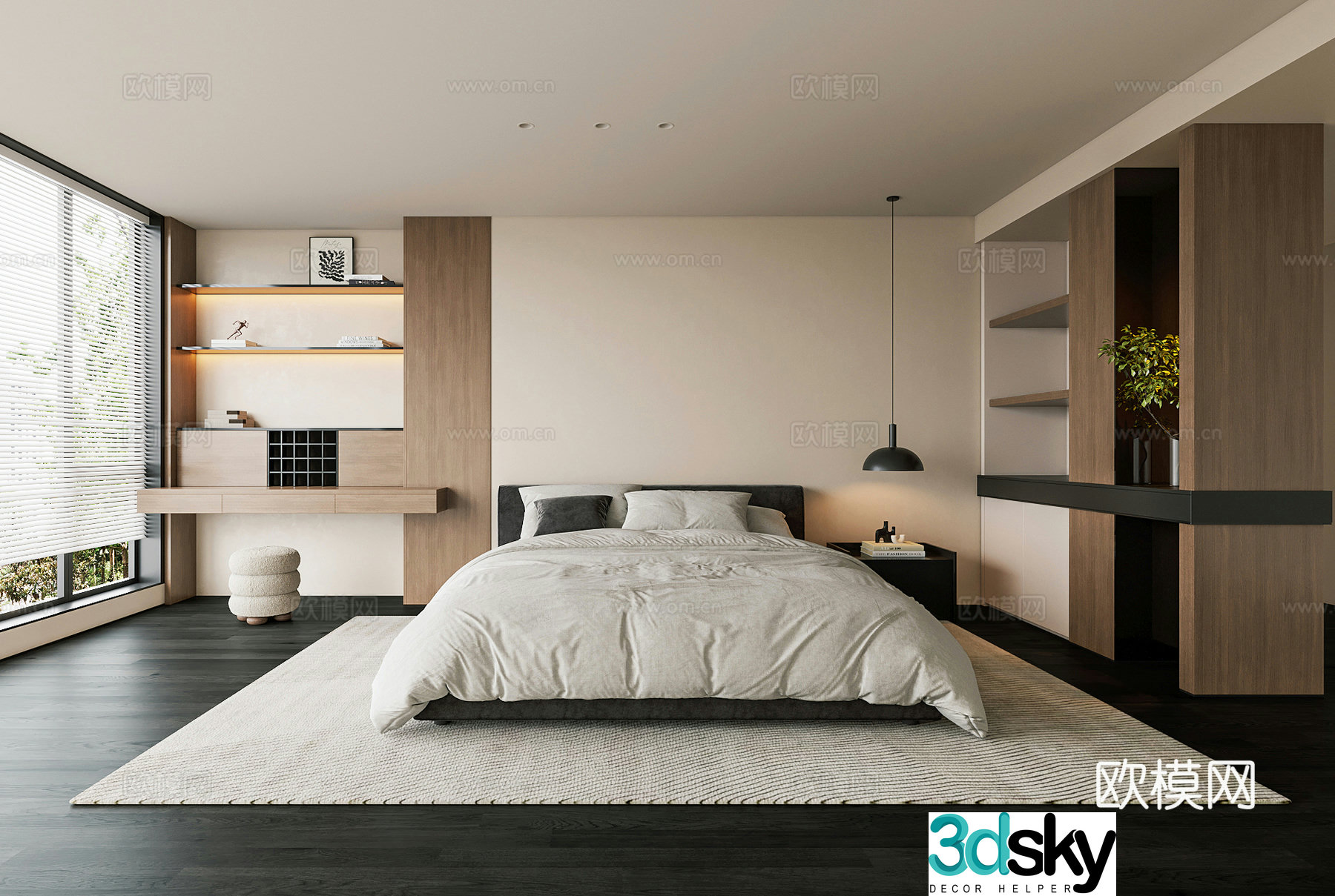 Modern bedroom 3d model