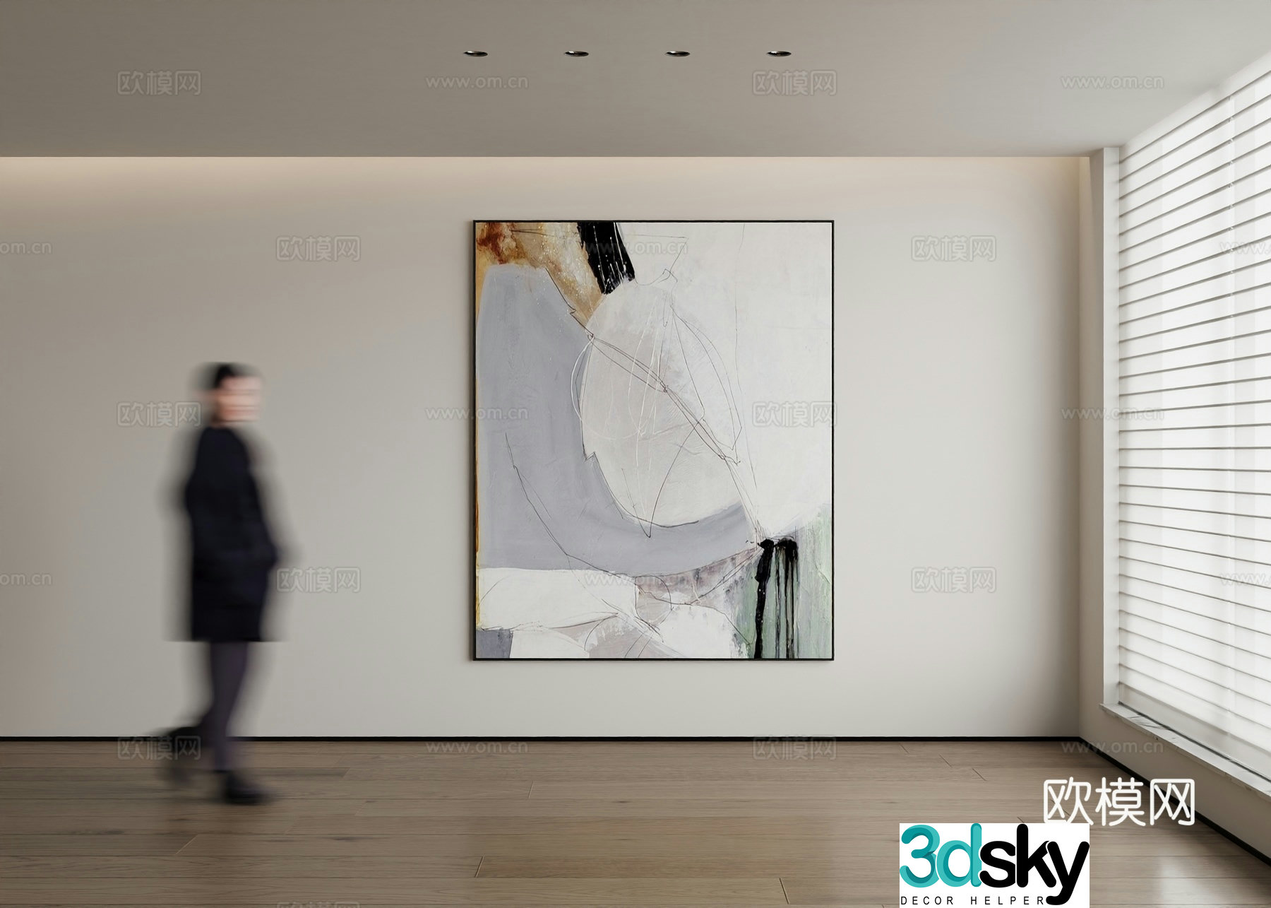 Modern decorative painting 3d model