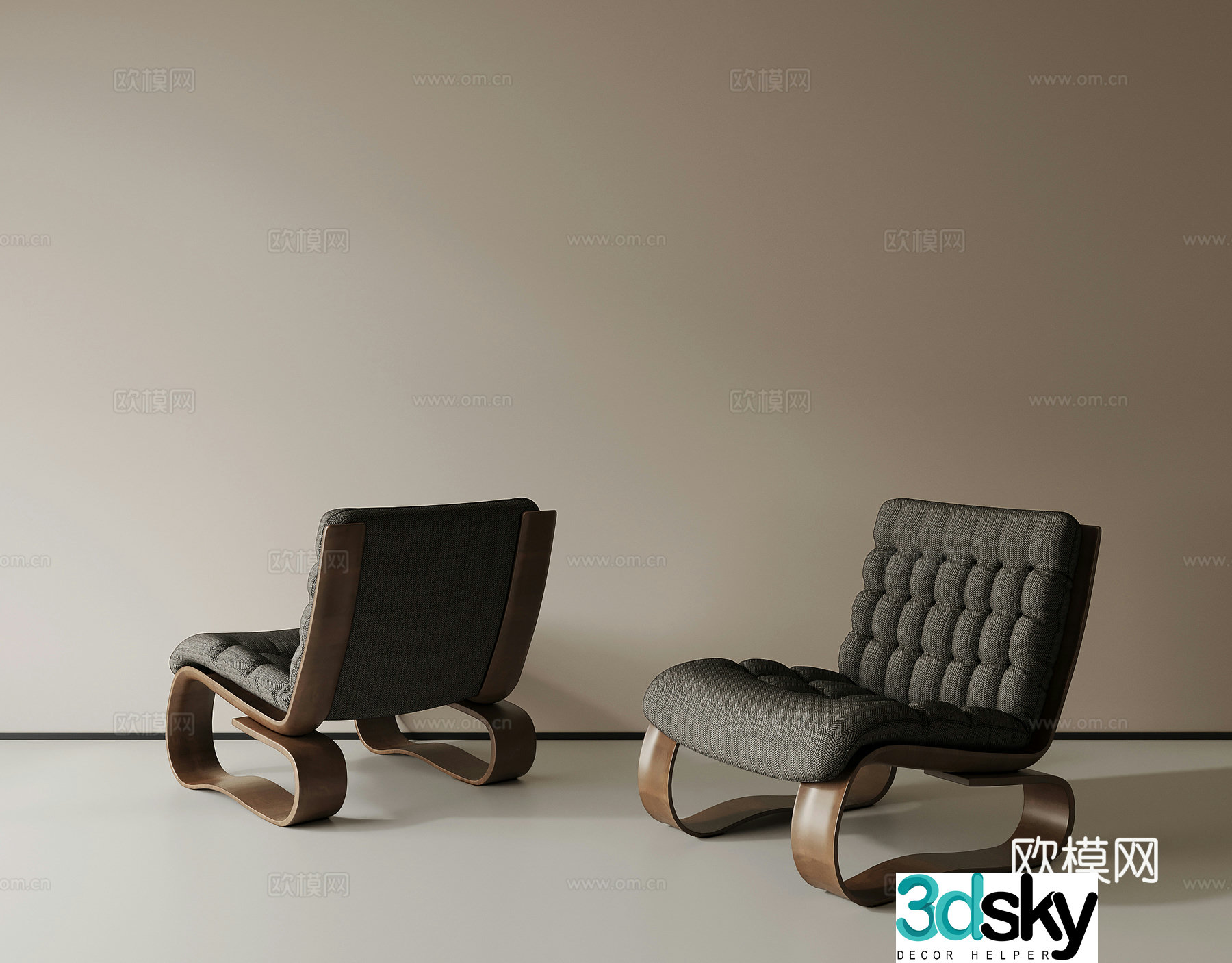 Leisure chair lazy sofa 3d model