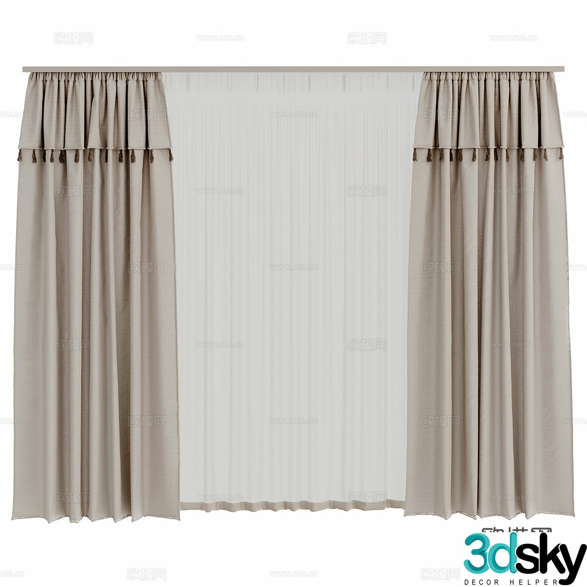 Curtain 3d model