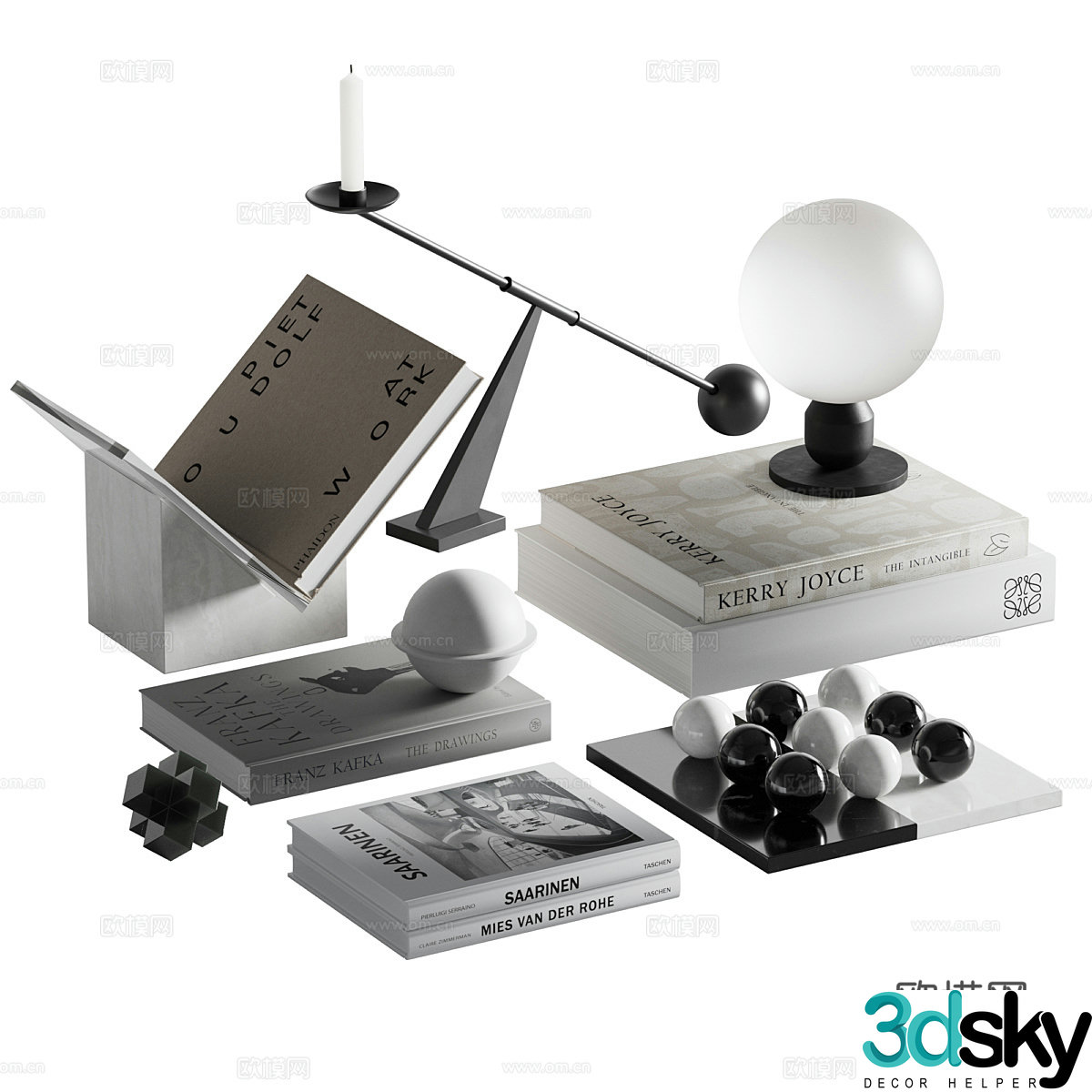 Modern Italian jewelry ornament combination 3D model