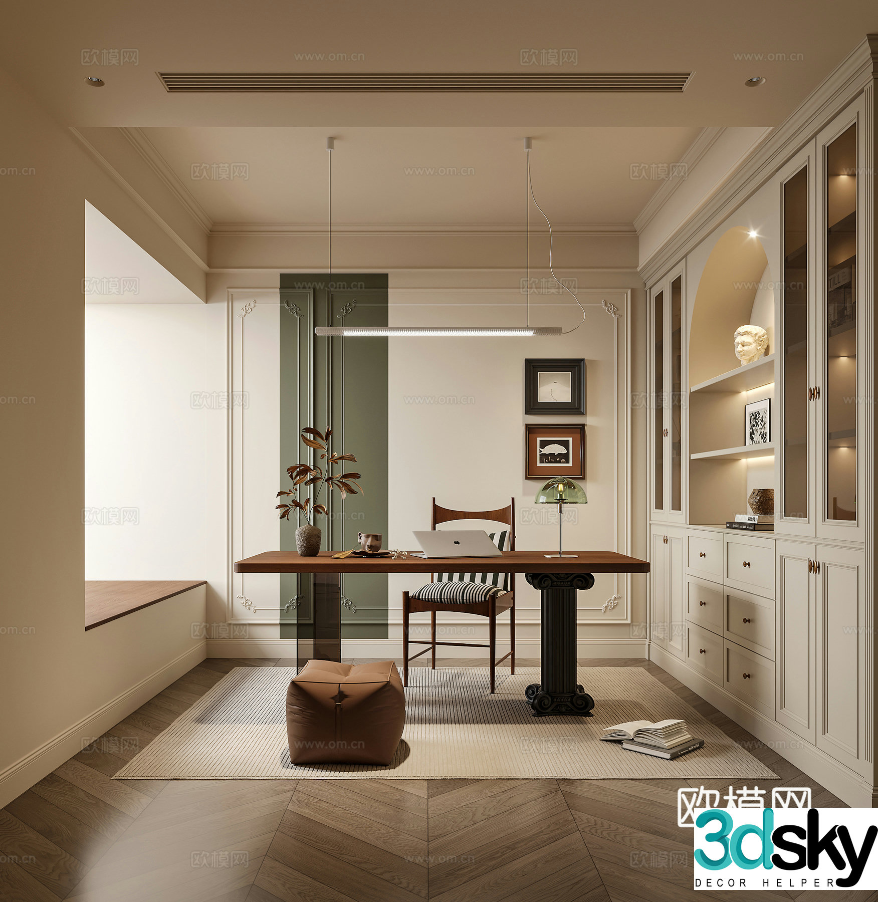 French study 3D model