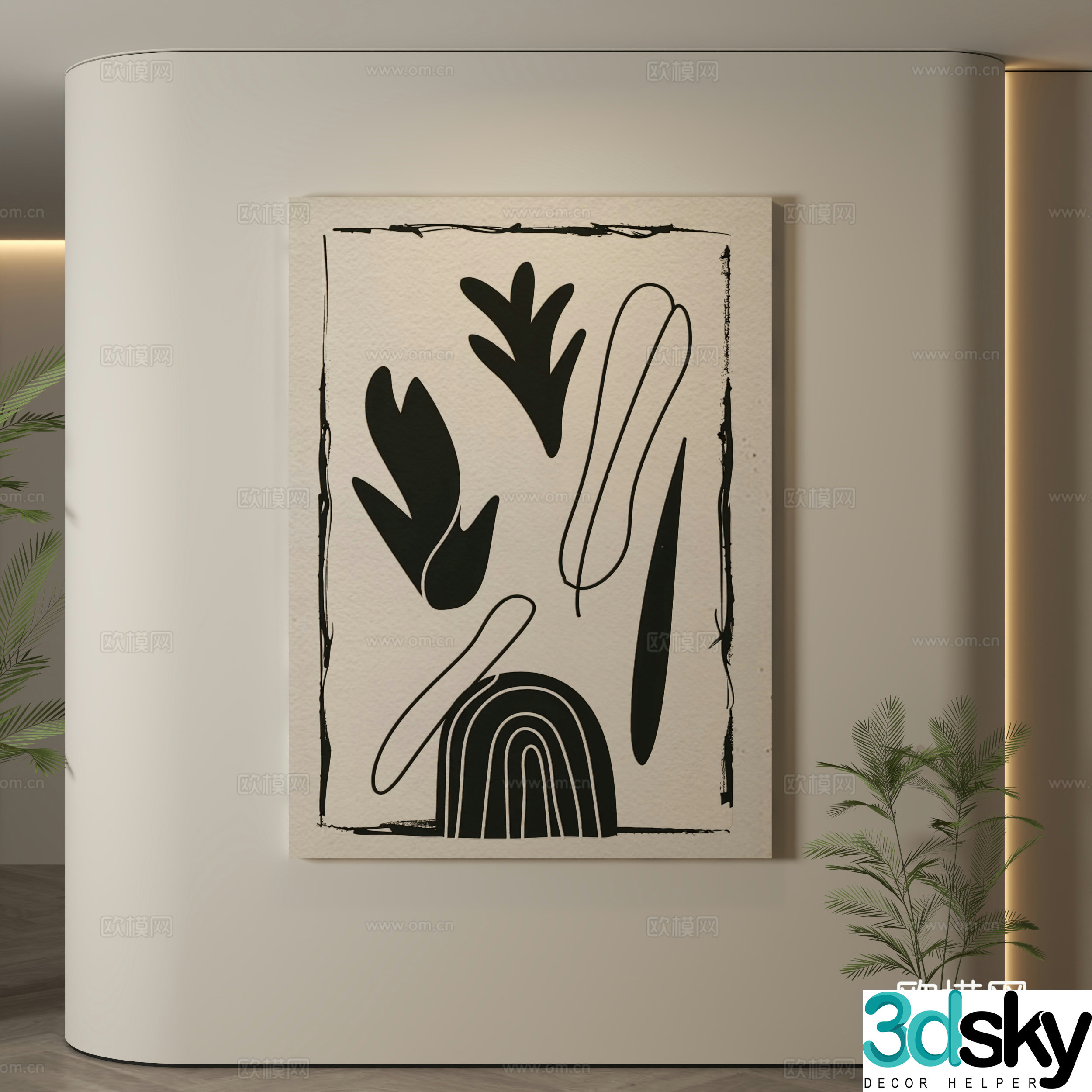 Modern hanging paintings Italian hanging paintings Simple hanging paintings Hanging paintings Decorative paintings 3D model