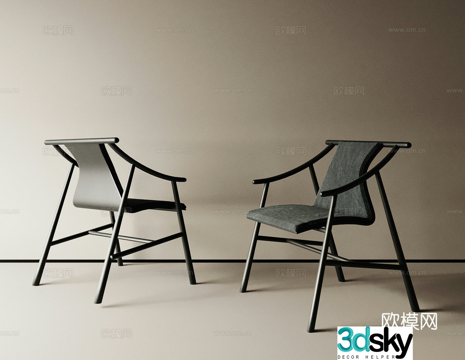 Leisure chair book chair 3d model