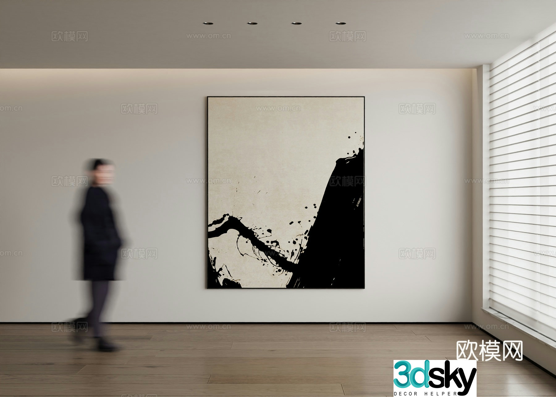 Modern decorative painting 3d model