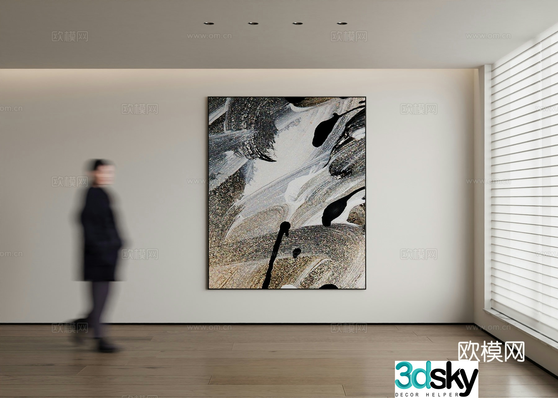 Modern decorative painting 3d model