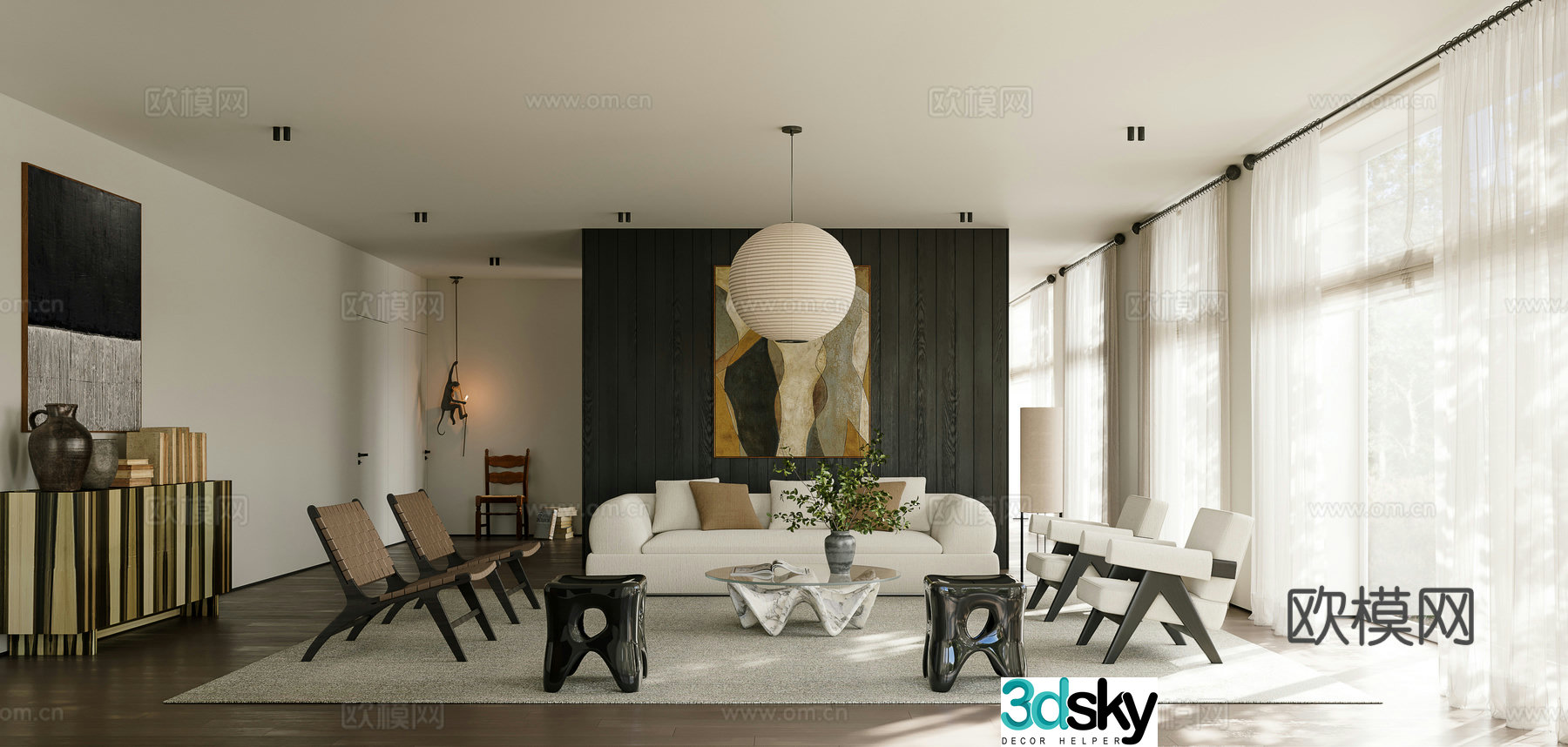 Modern living room 3d model