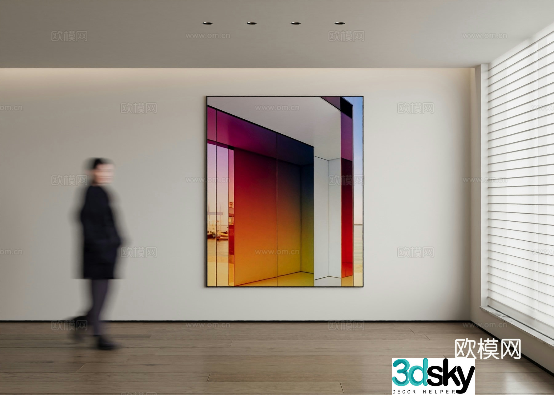 Modern decorative painting 3d model