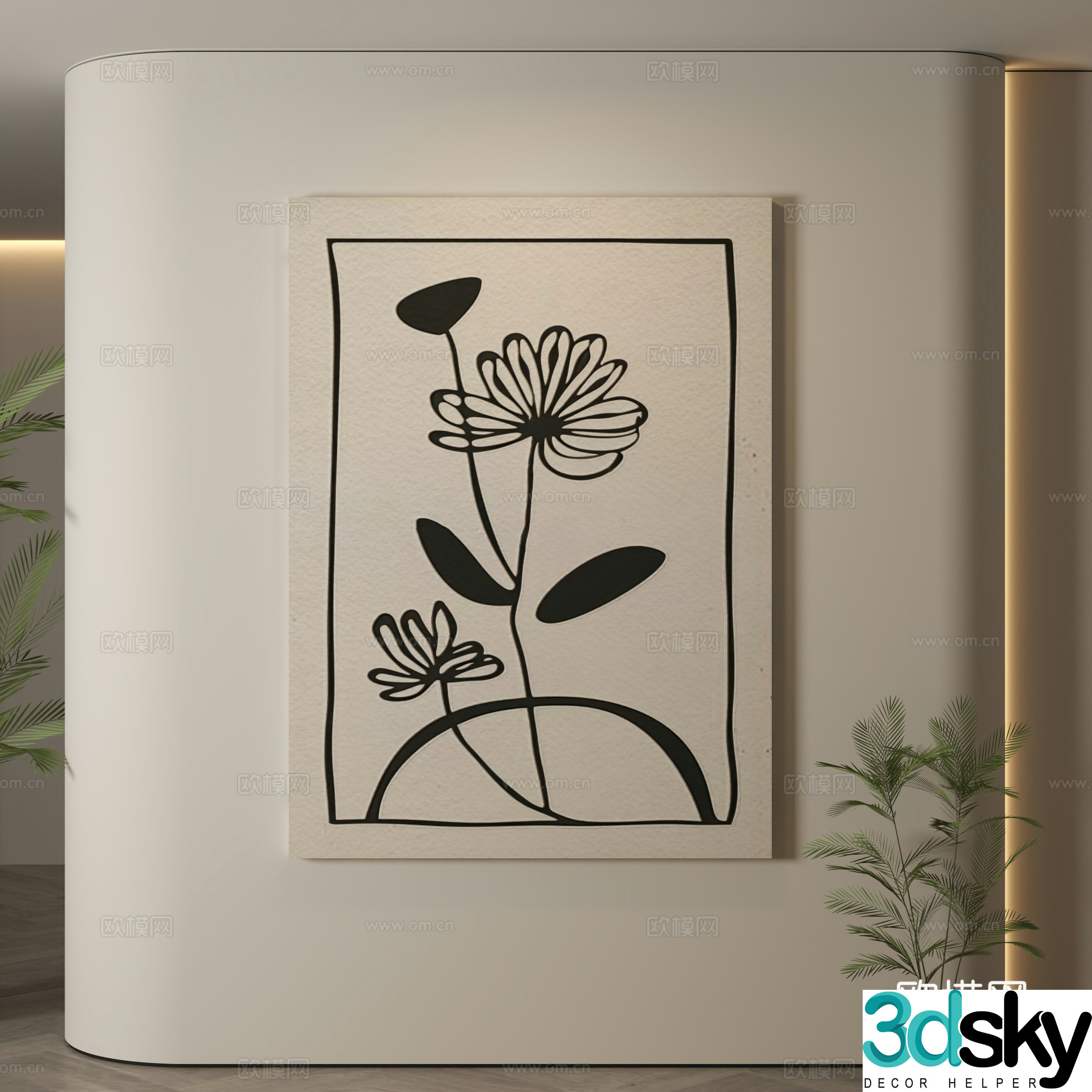 Modern hanging paintings Italian hanging paintings Simple hanging paintings Hanging paintings Decorative paintings 3D model