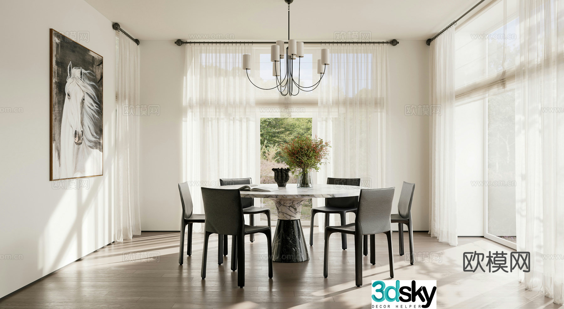 Modern restaurant 3d model