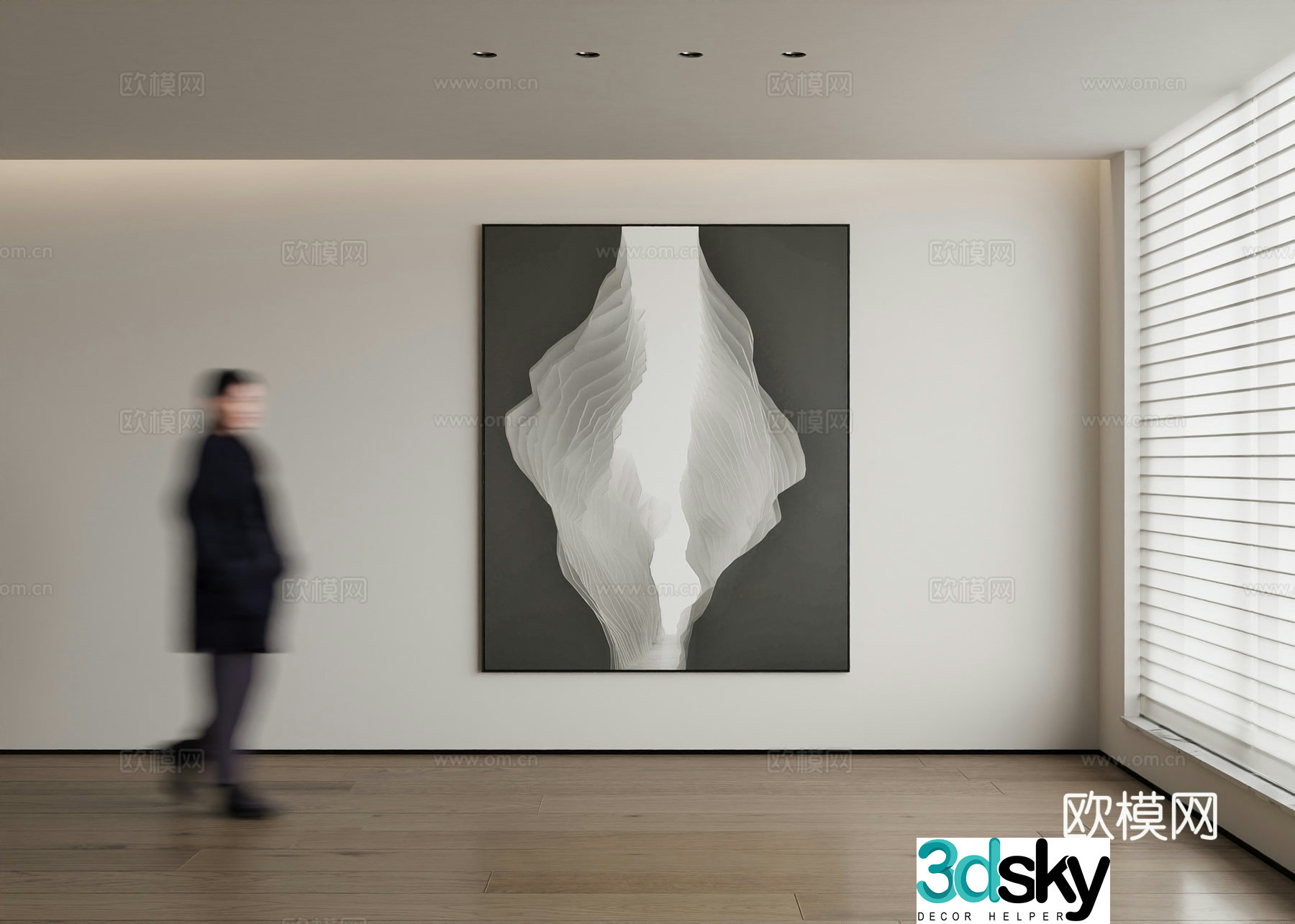 Modern decorative painting 3d model