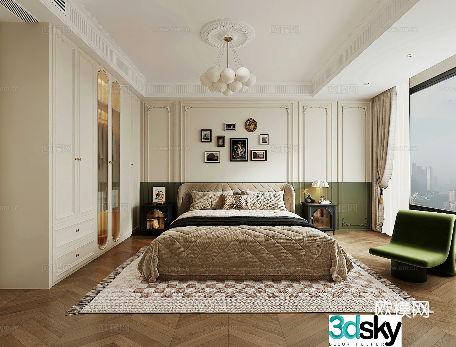 French bedroom 3d model