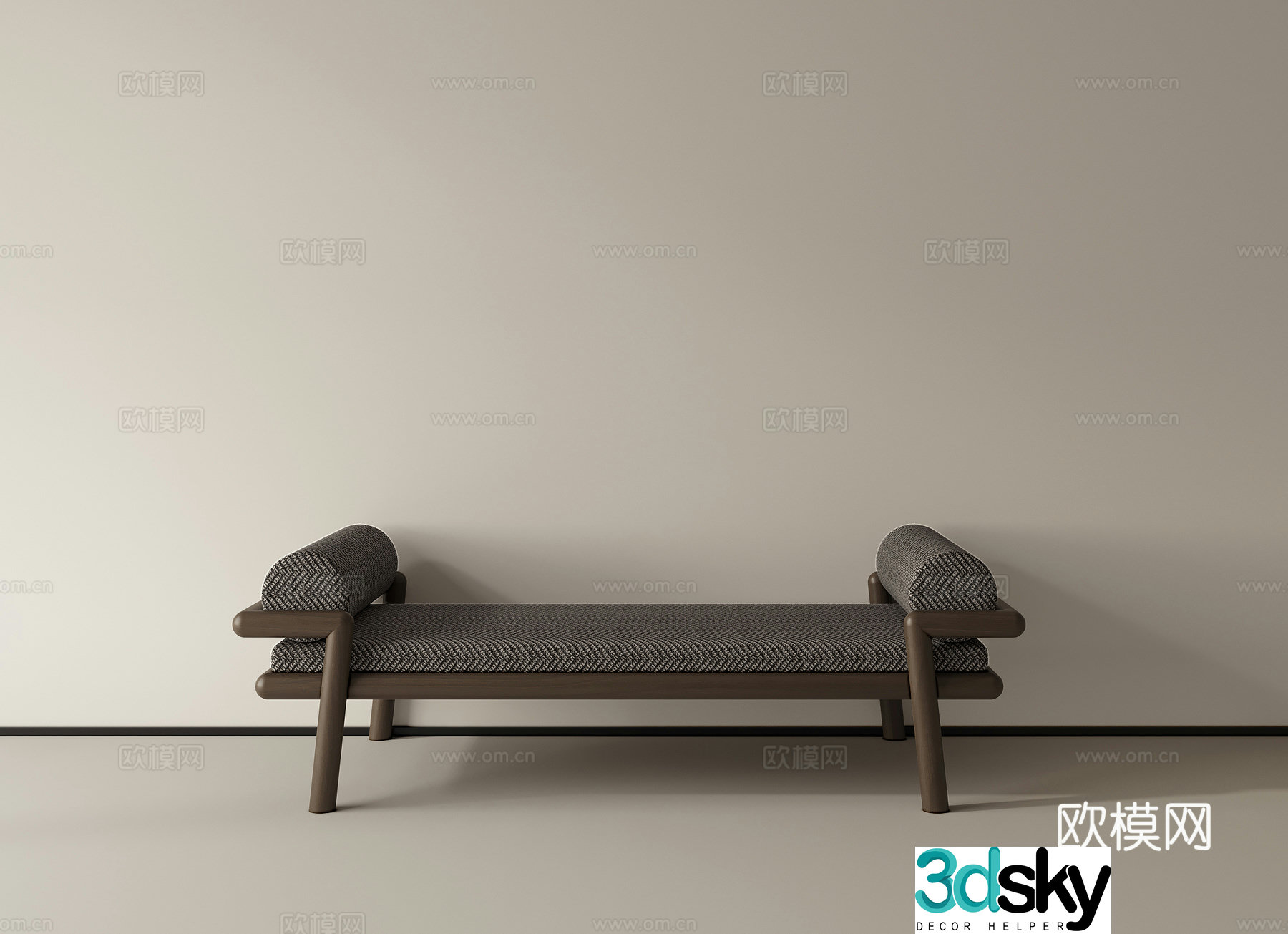 Shoe change stool bed tail bench bench 3D model