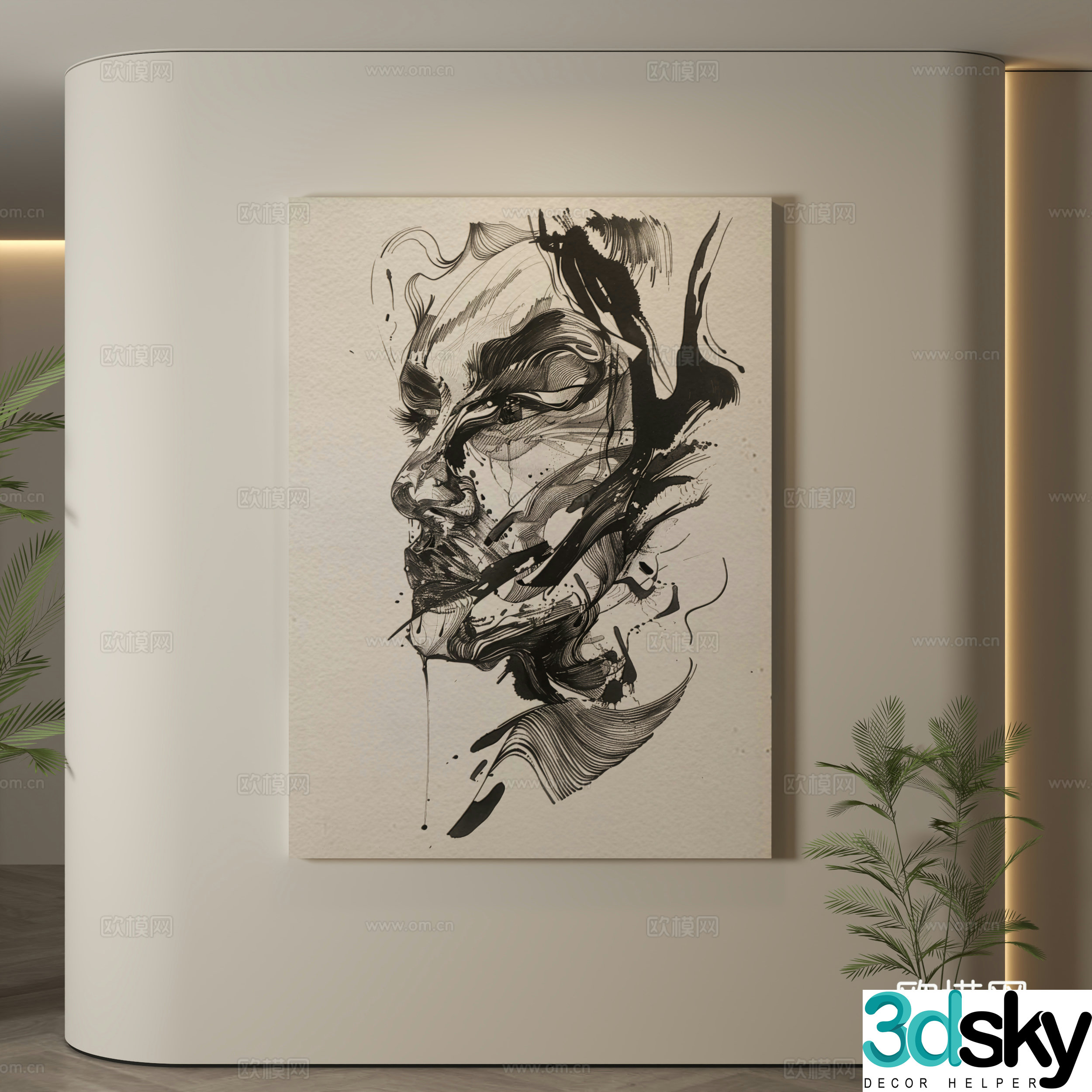 Modern hanging paintings Italian hanging paintings Simple hanging paintings Hanging paintings Decorative paintings 3D model