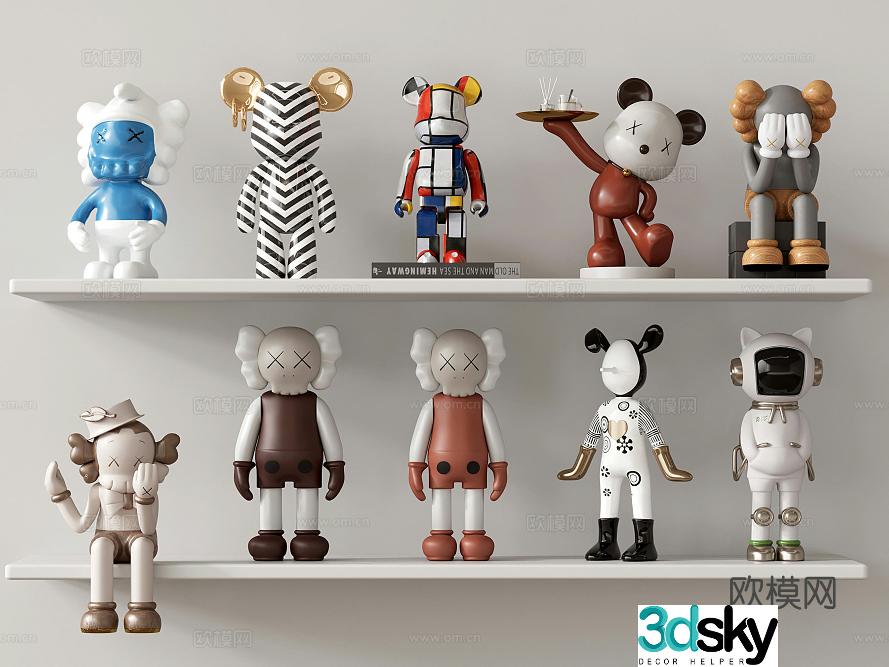 Modern sculpture ornaments Dolls Toys Dolls Cute pet trendy toys 3D model