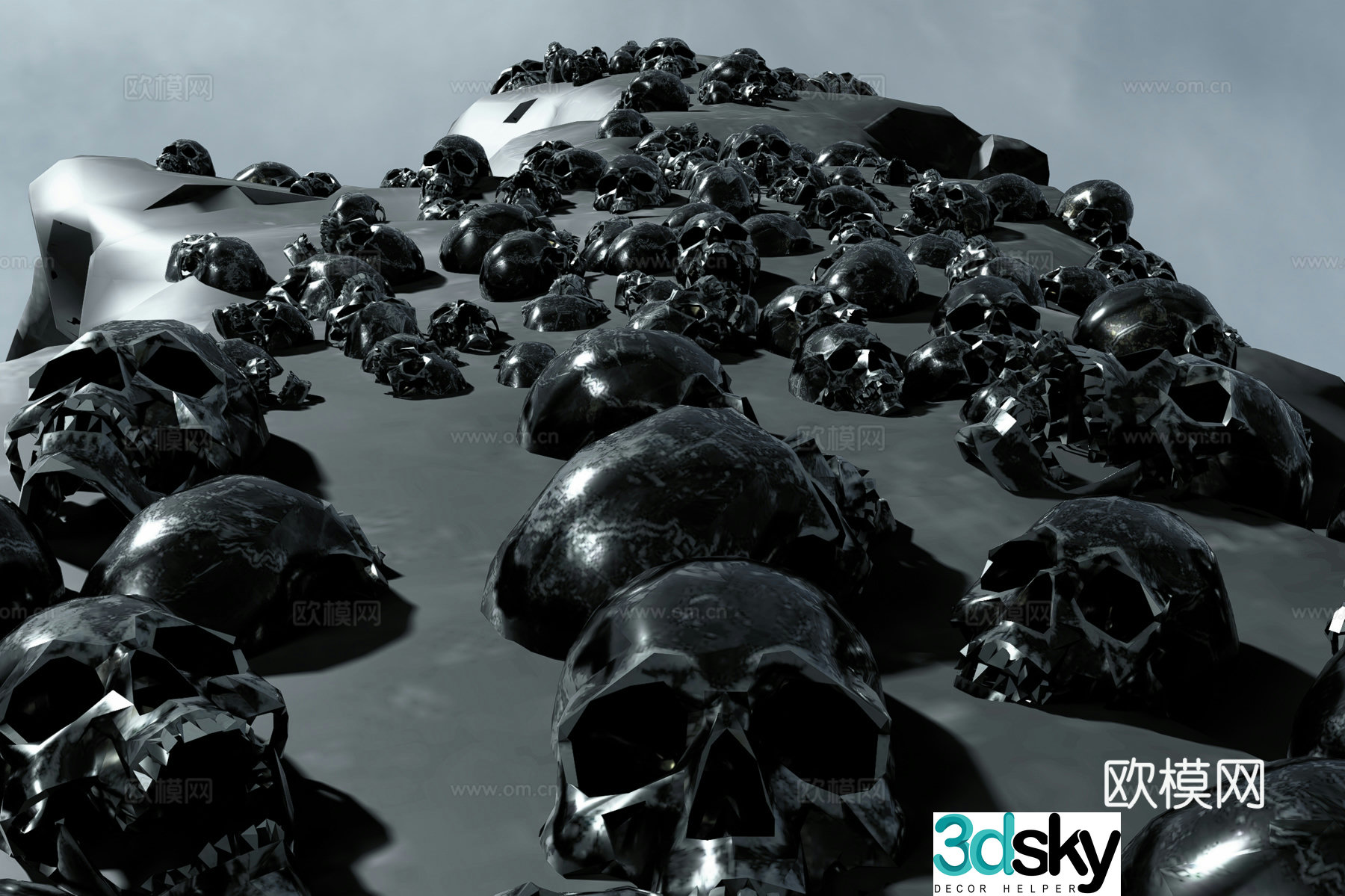 Skull Stone 3D Model