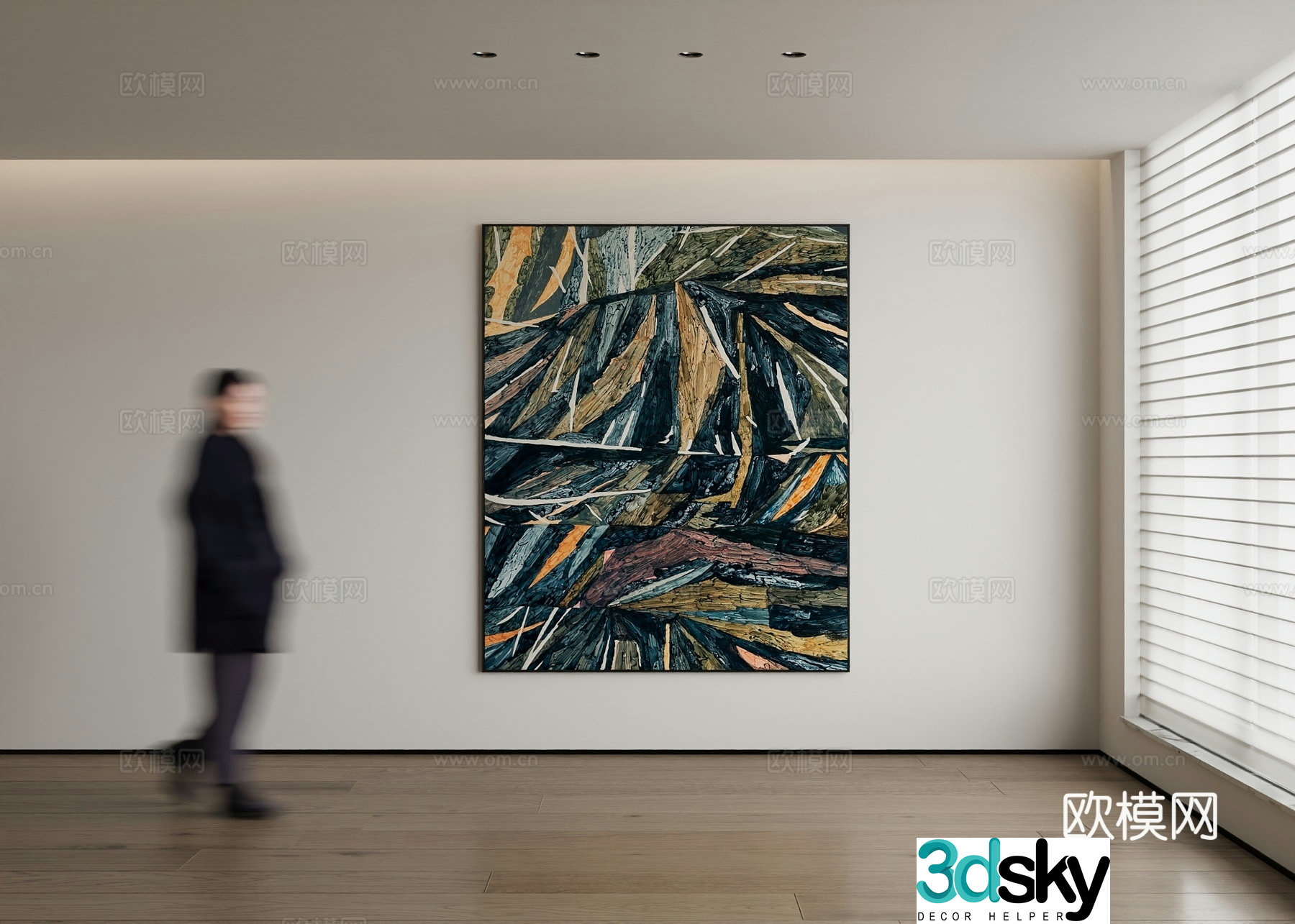 Modern decorative painting 3d model