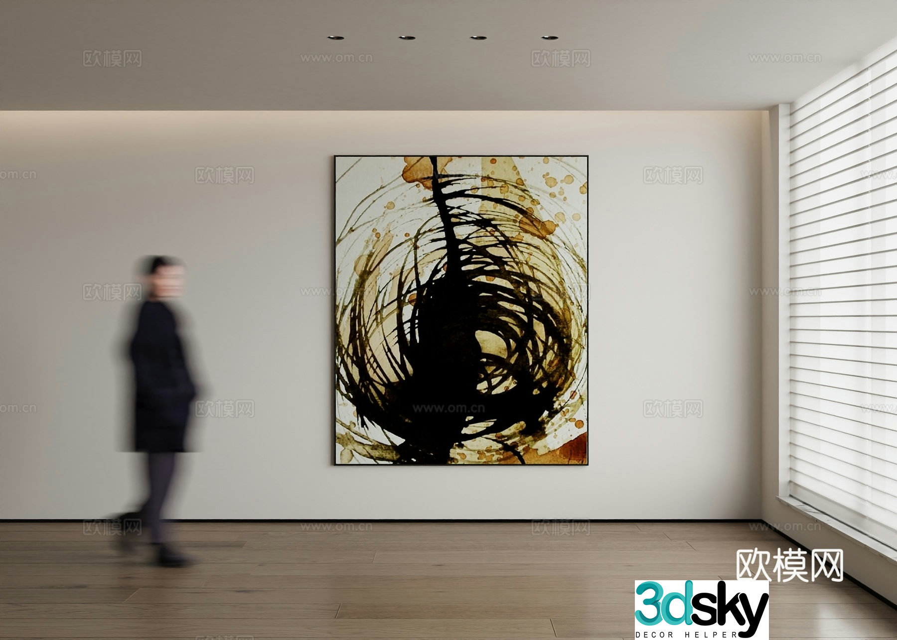 Modern decorative painting 3d model