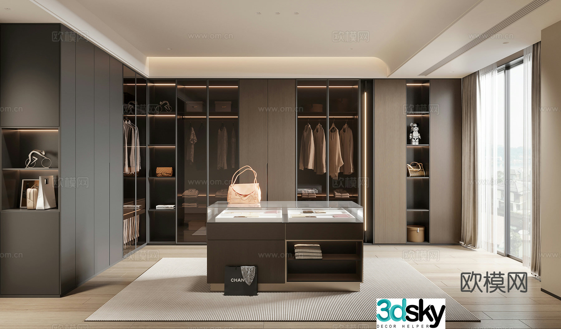 Modern cloakroom 3d model