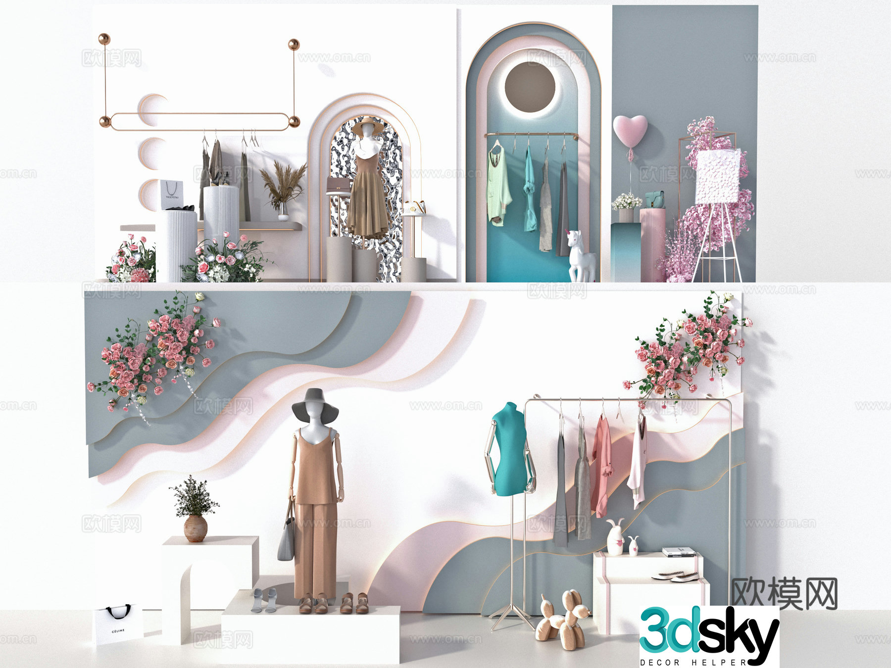 Women’s clothing store 3d model