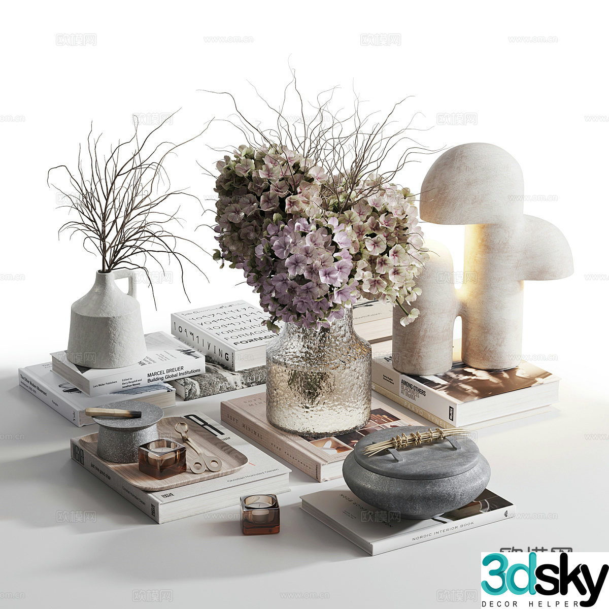 New Chinese style Wasabi ornament combination 3D model