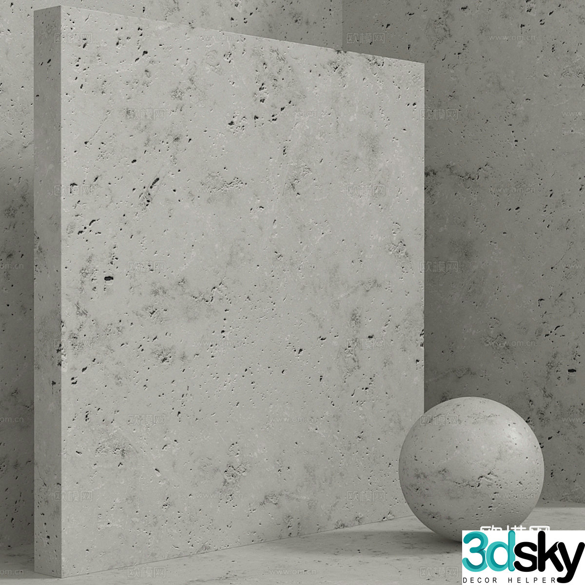 Clean water concrete 3d model