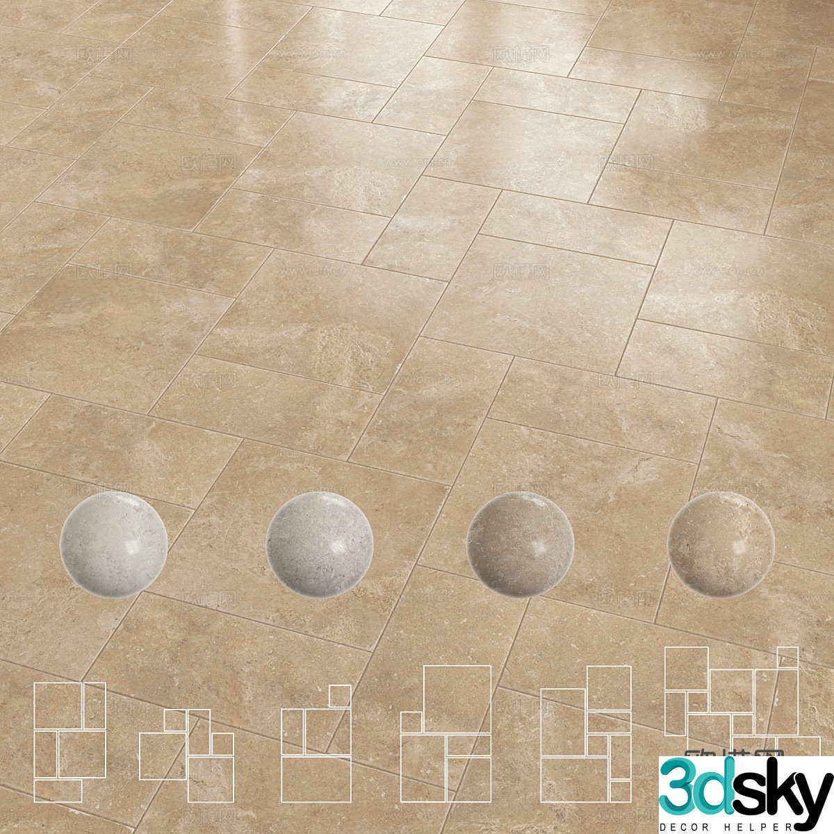 Antique brick 3D model