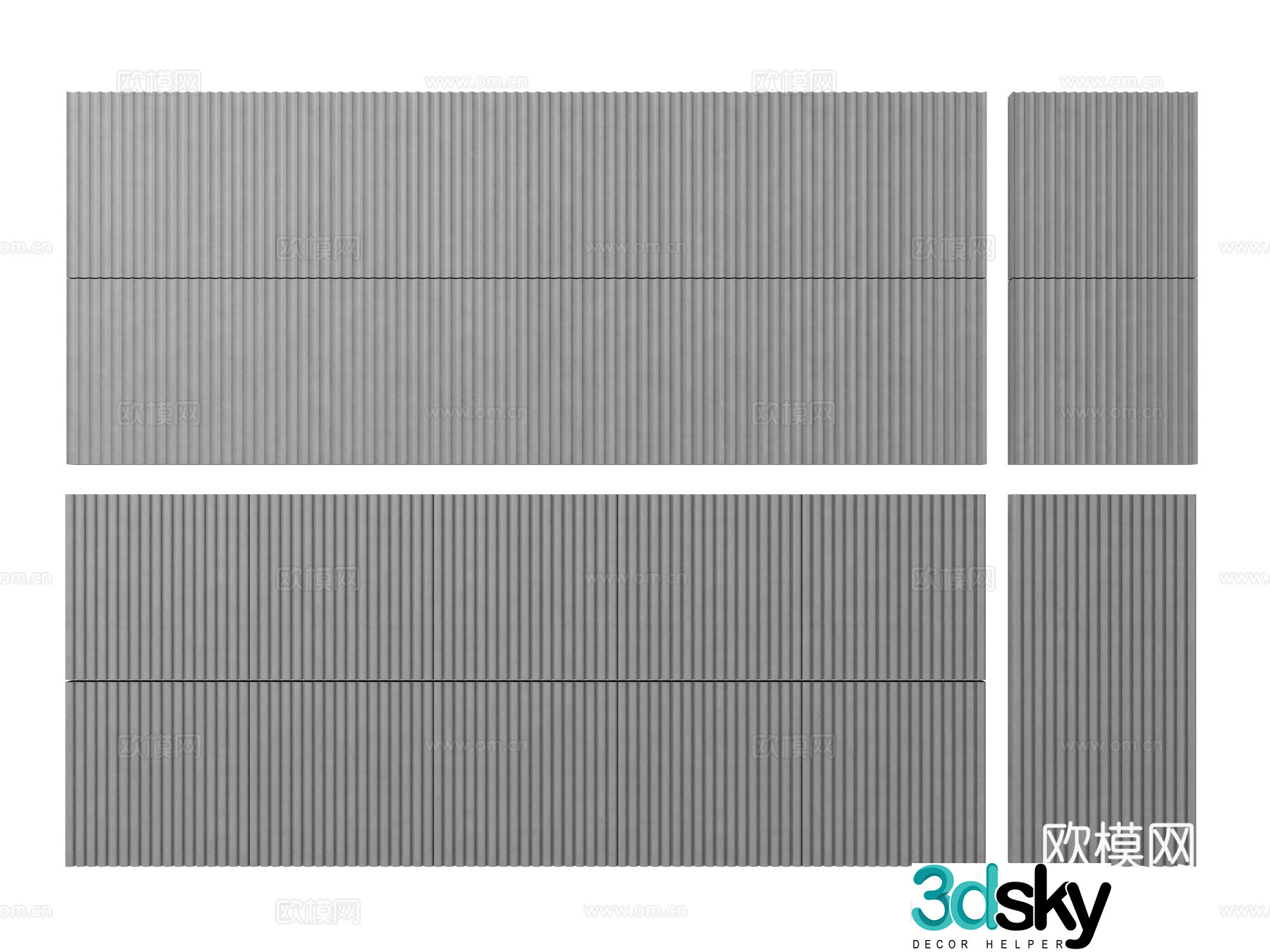 Modern background wall wavy wall wavy board shaped wall 3d model