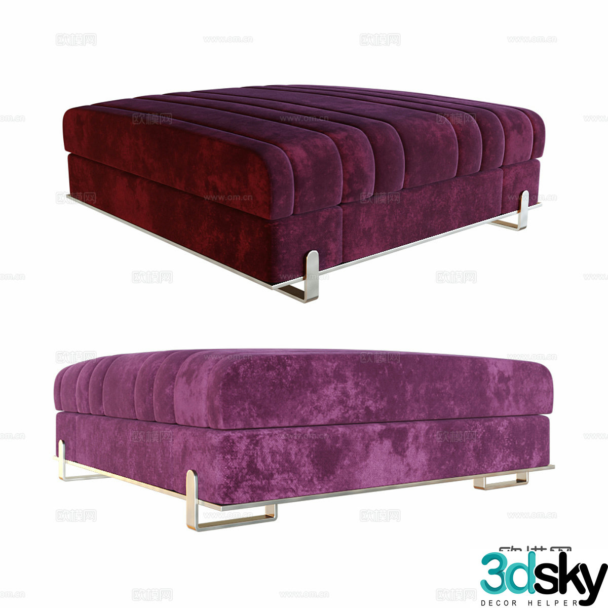 Sofa stool 3d model