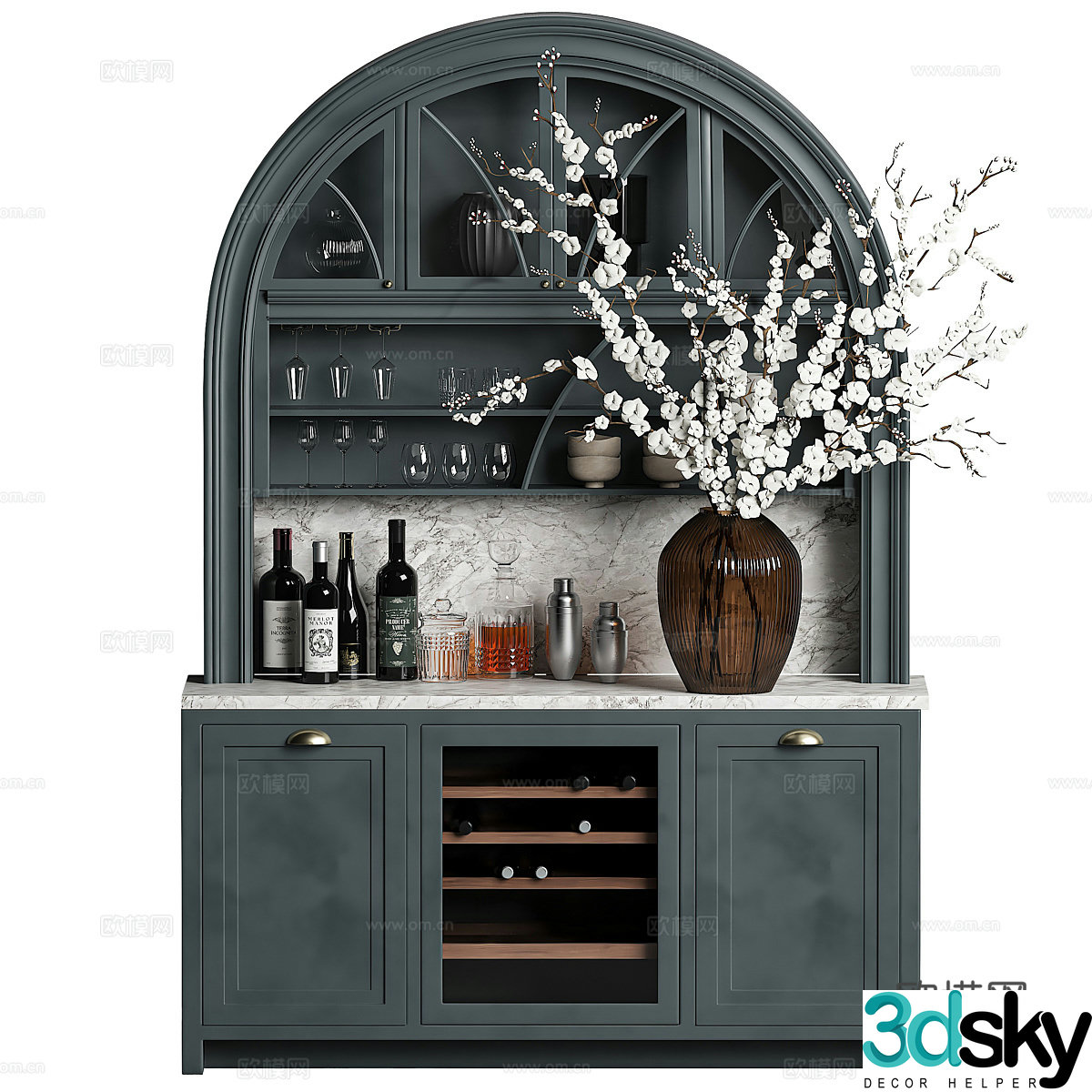 American French sideboard 3D model