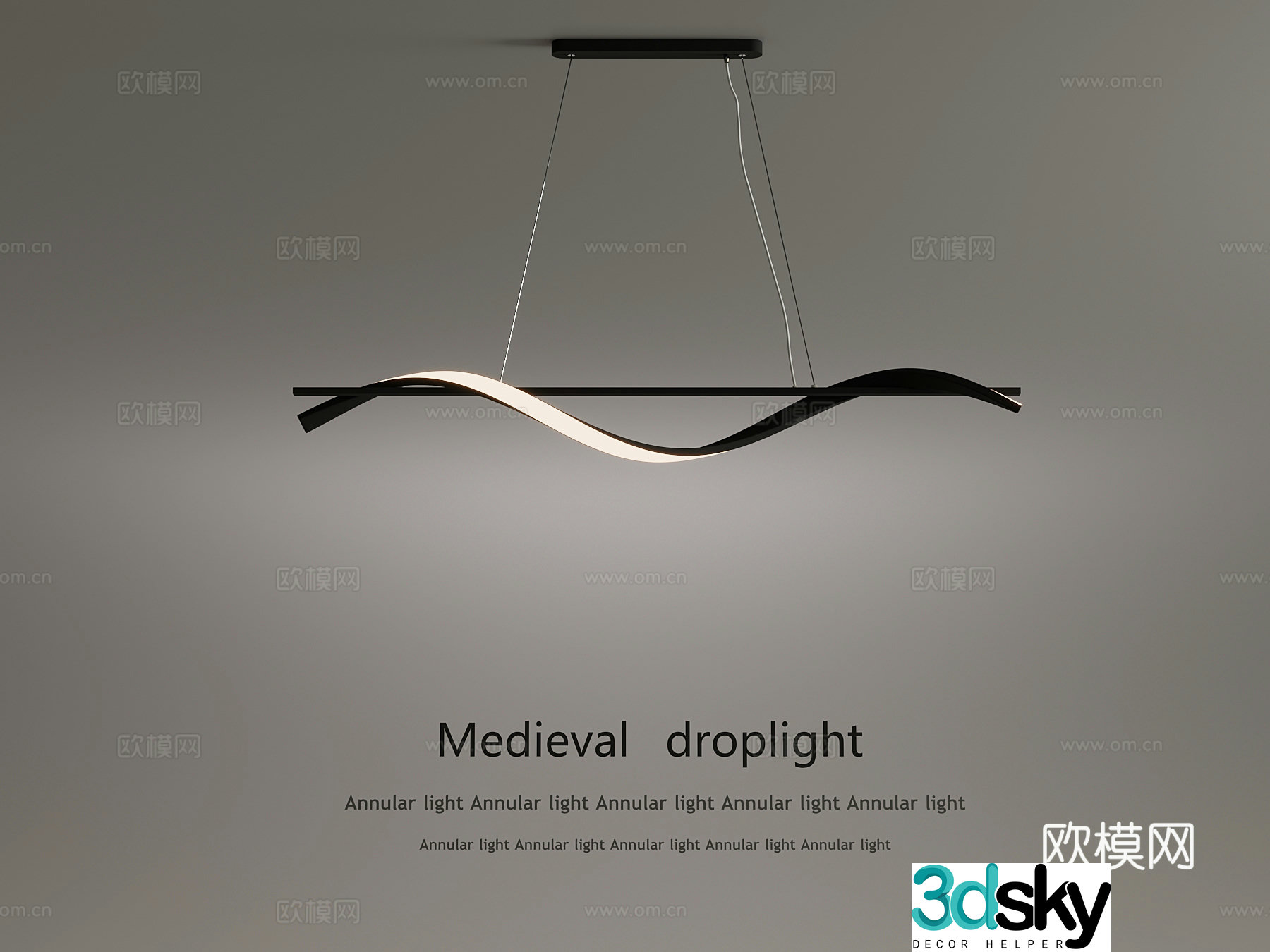 Modern elongated chandeliers Restaurant chandeliers Decorative chandeliers 3d model
