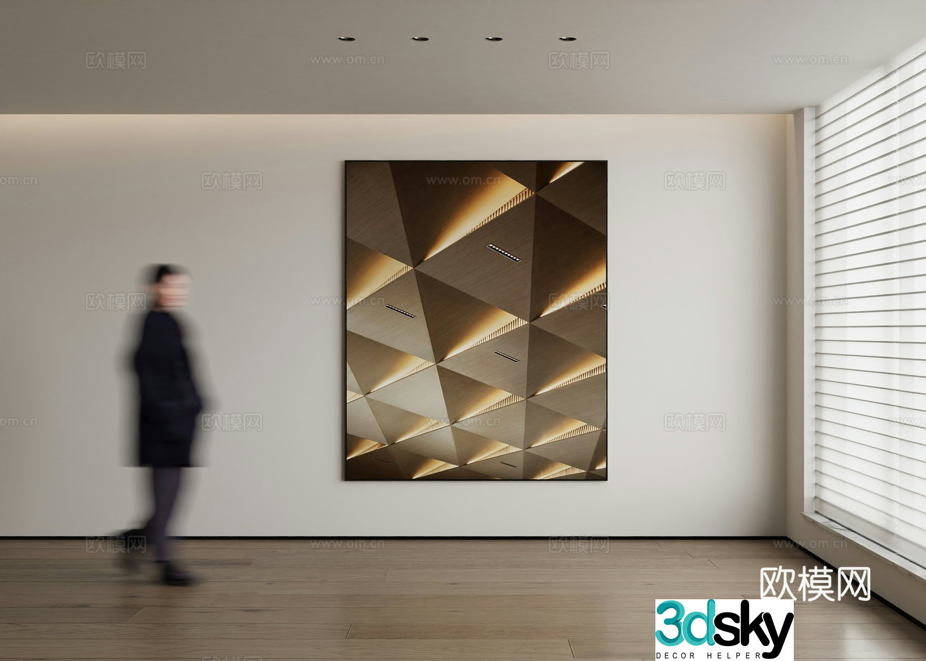 Modern decorative painting 3d model