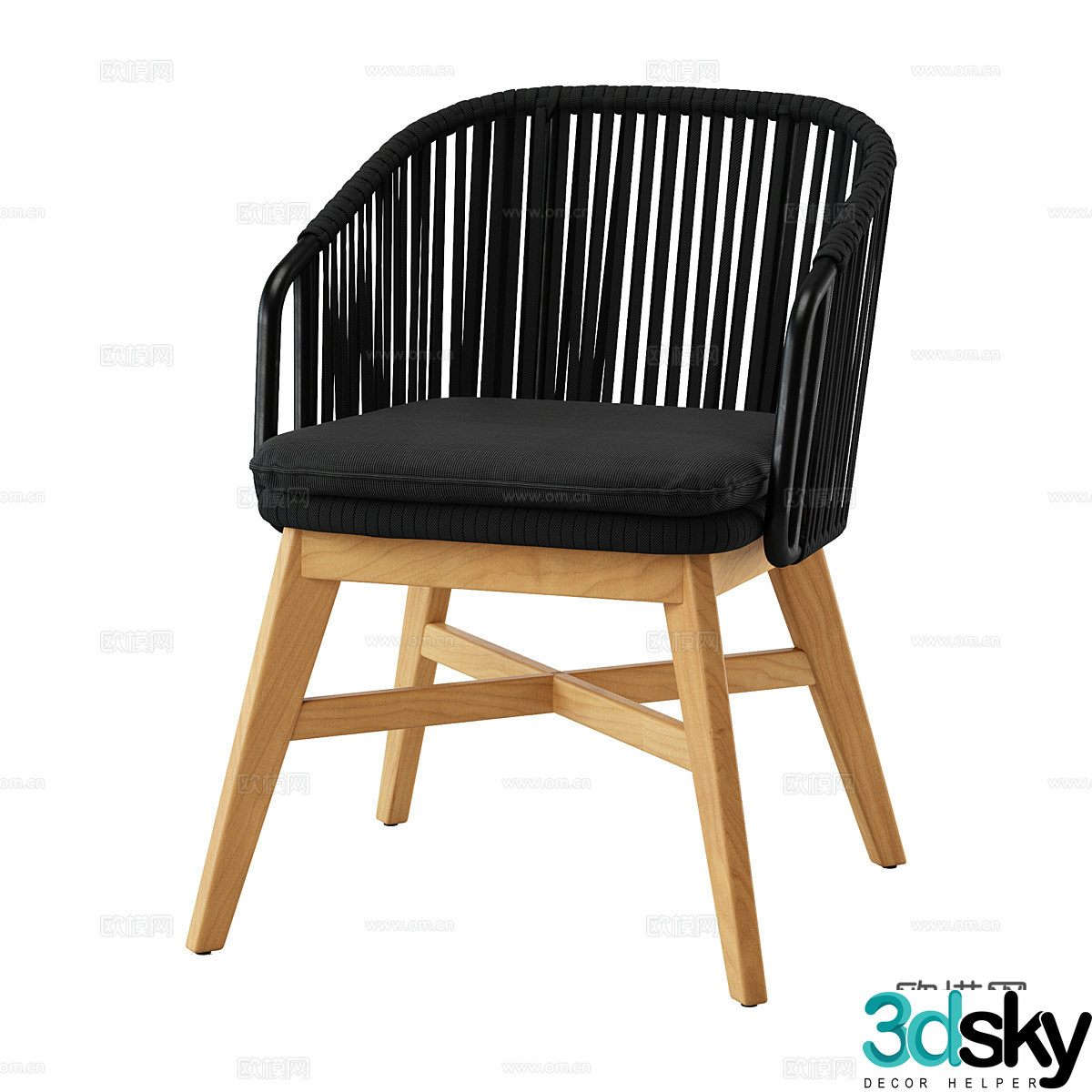 Nordic simple single sofa single sofa simple sofa restaurant sofa 3d model