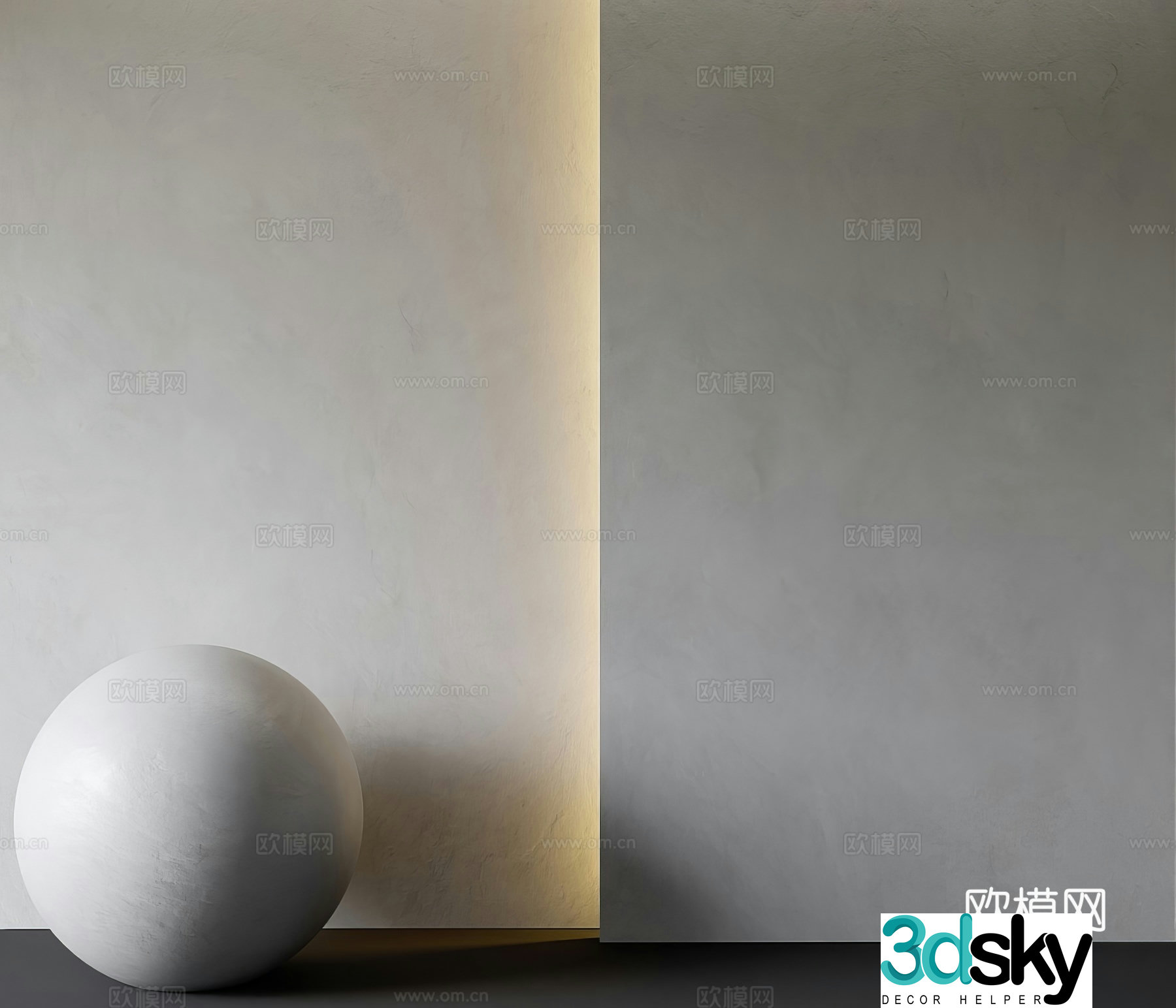Microcement coating 3d model