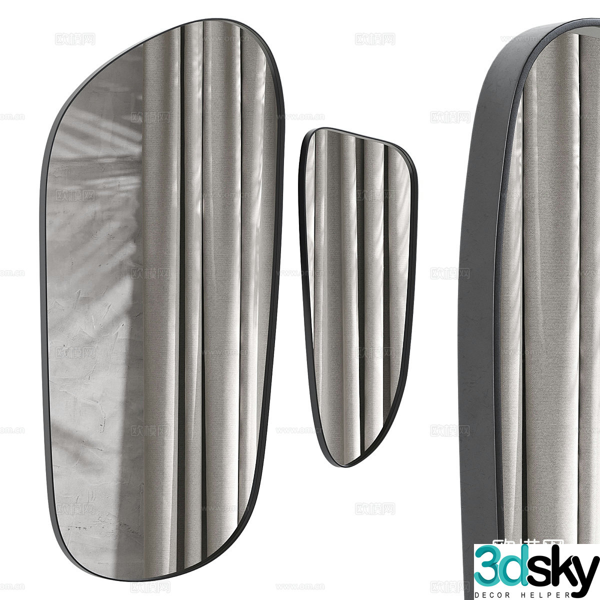 Mirror Decorative Mirror Wall Mirror 3D Model