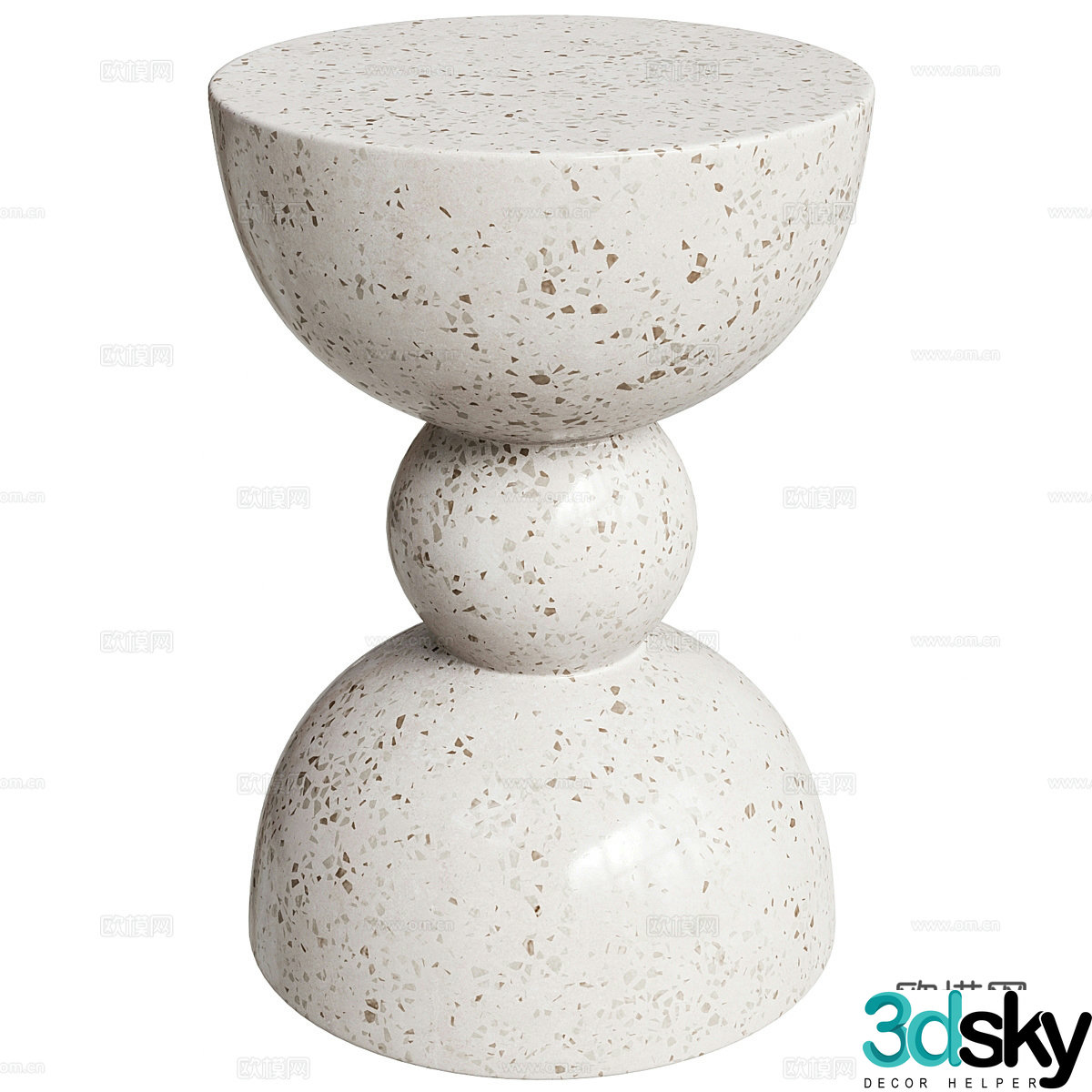 Modern Cream Style Vinstra Rounded Sides 3D Model