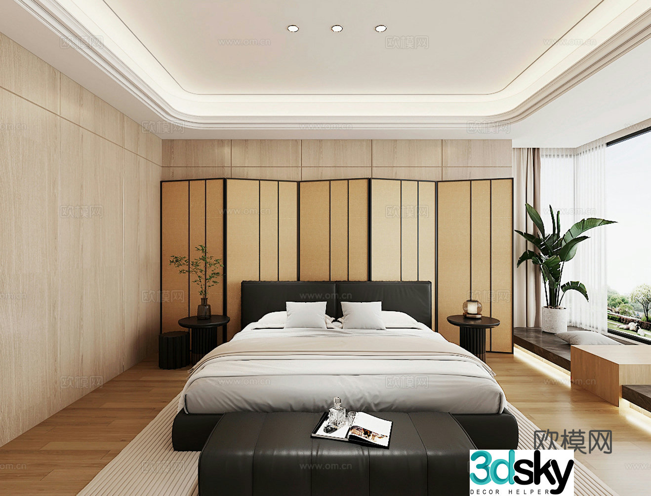 Modern Italian bedroom 3d model