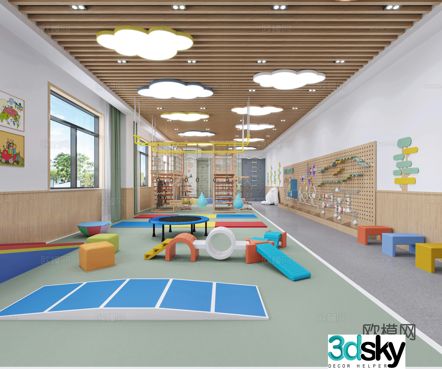 Kindergarten activity room 3d model
