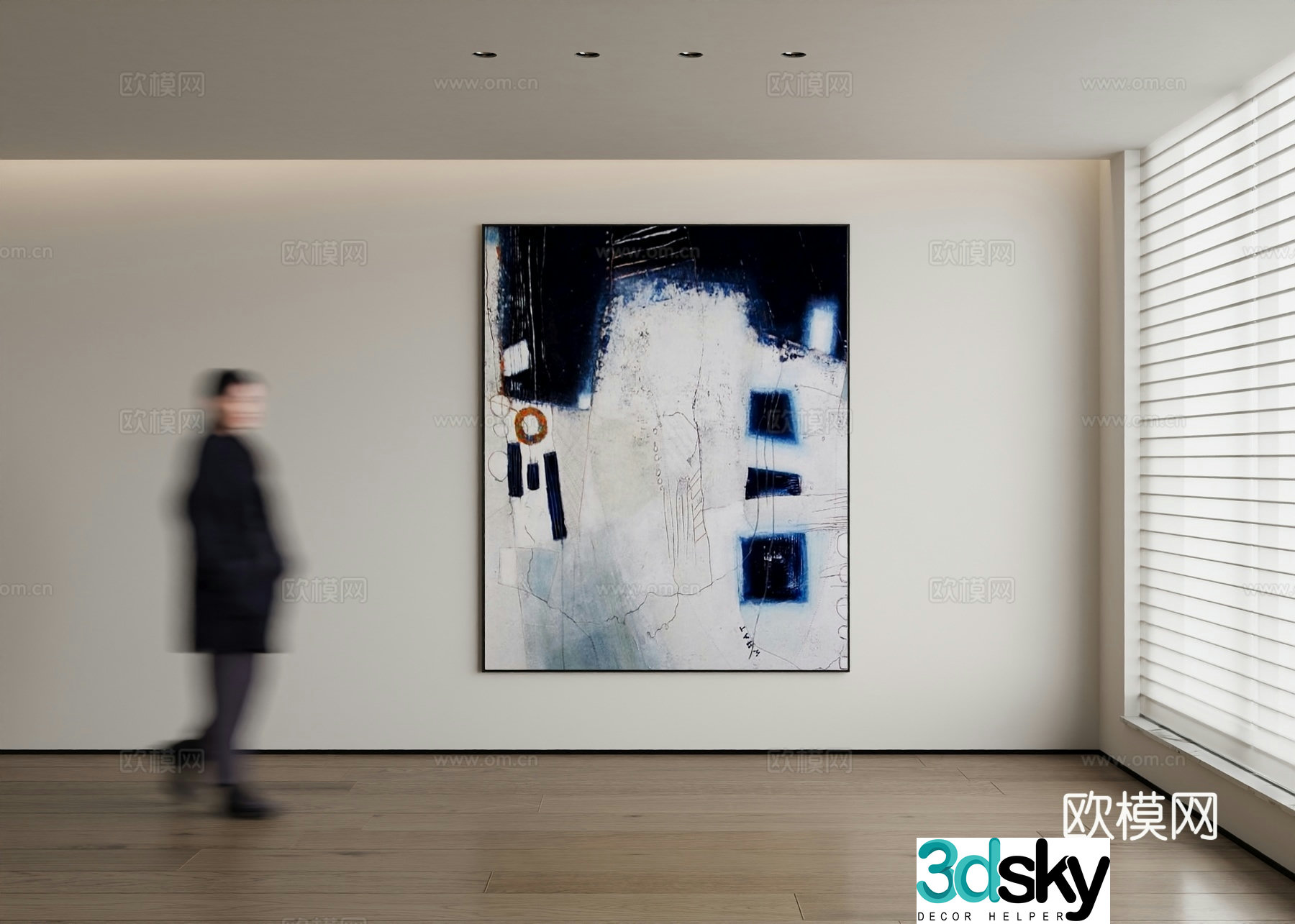 Modern decorative painting 3d model