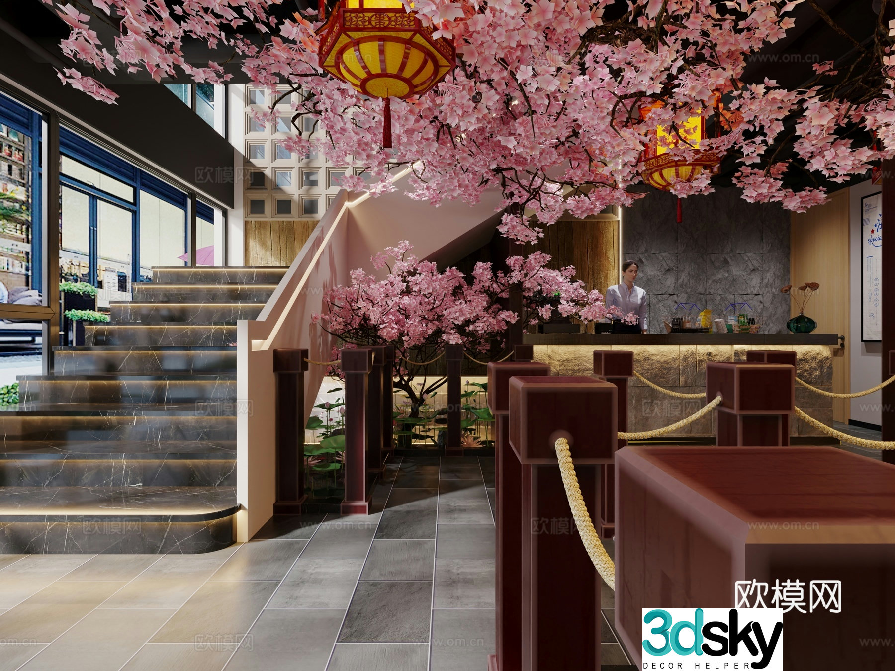 Seafood restaurant 3d model