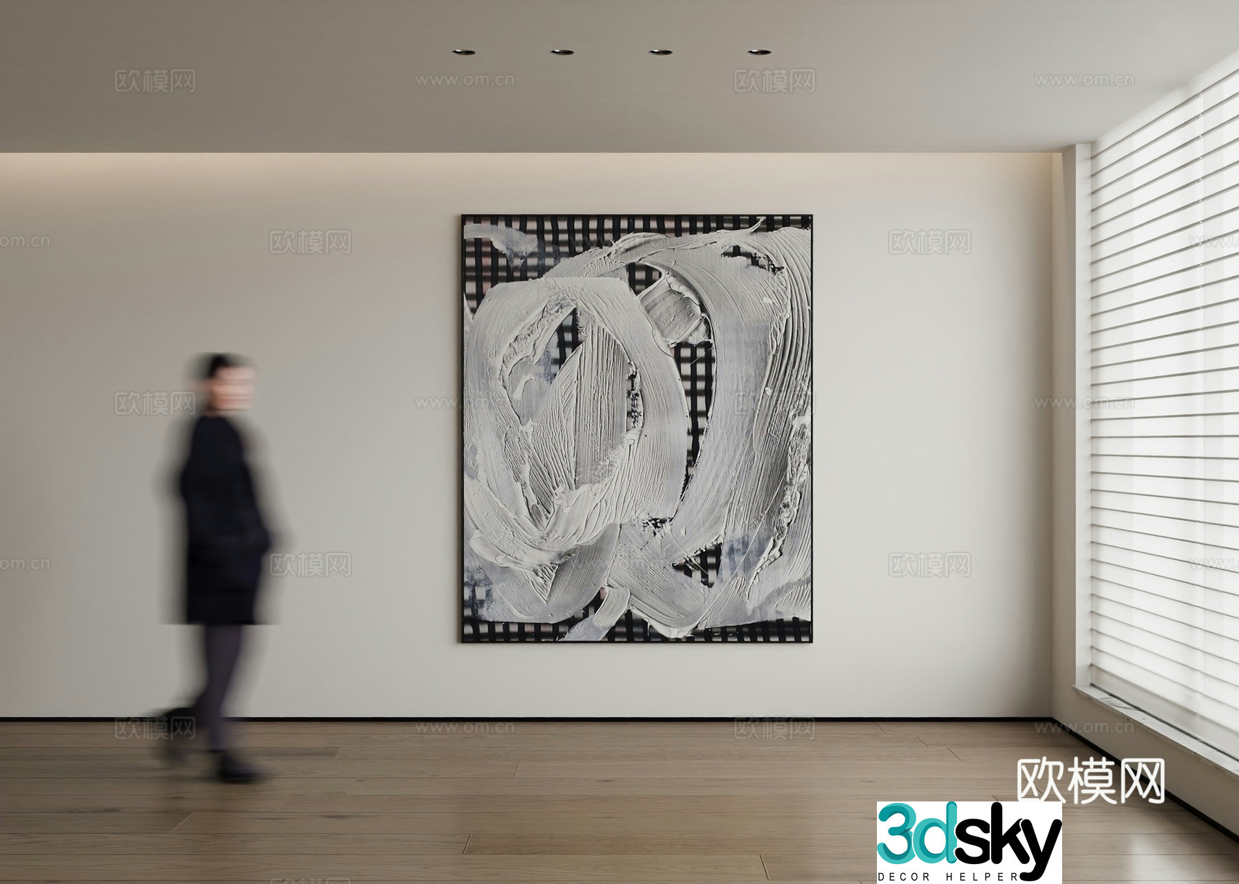 Modern decorative painting 3d model