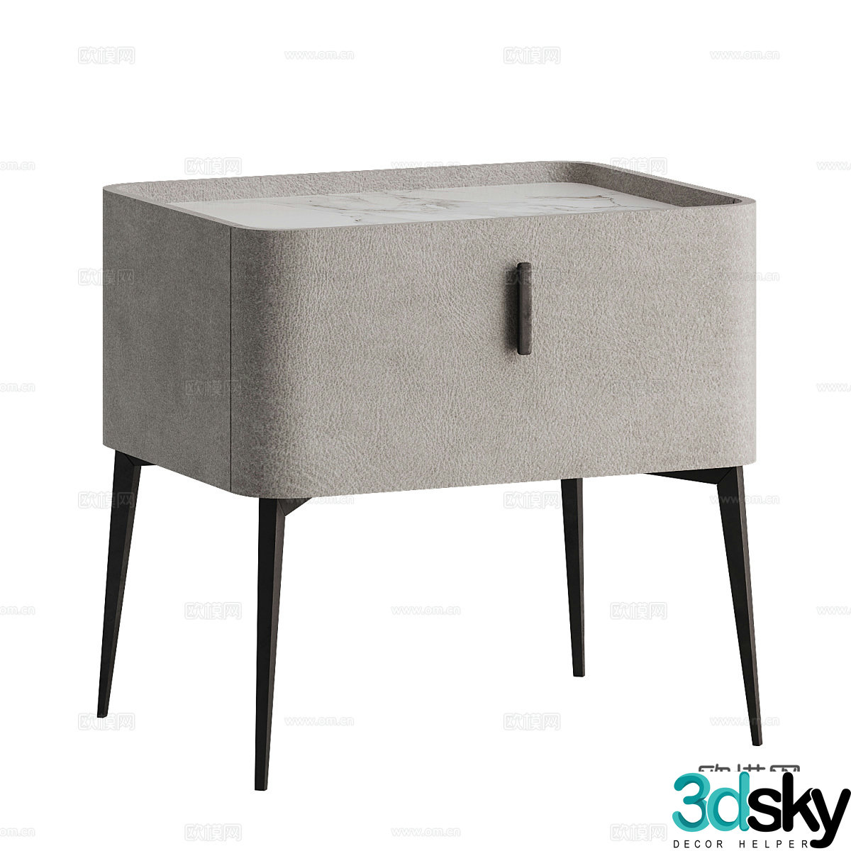 Modern Italian minimalist Koliyn nightstand 3D model