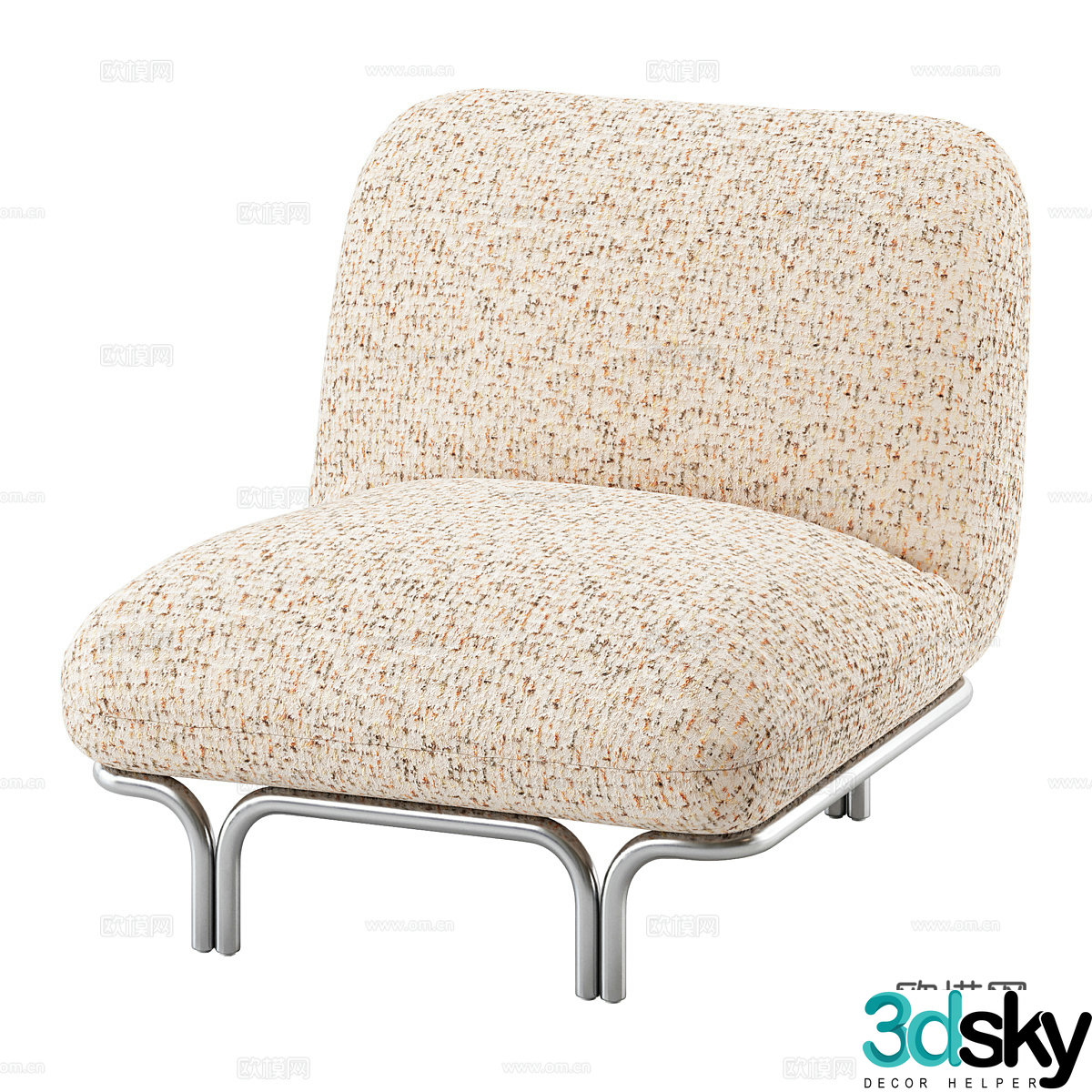 Modern simple single sofa single sofa simple sofa living room sofa casual sofa 3d model