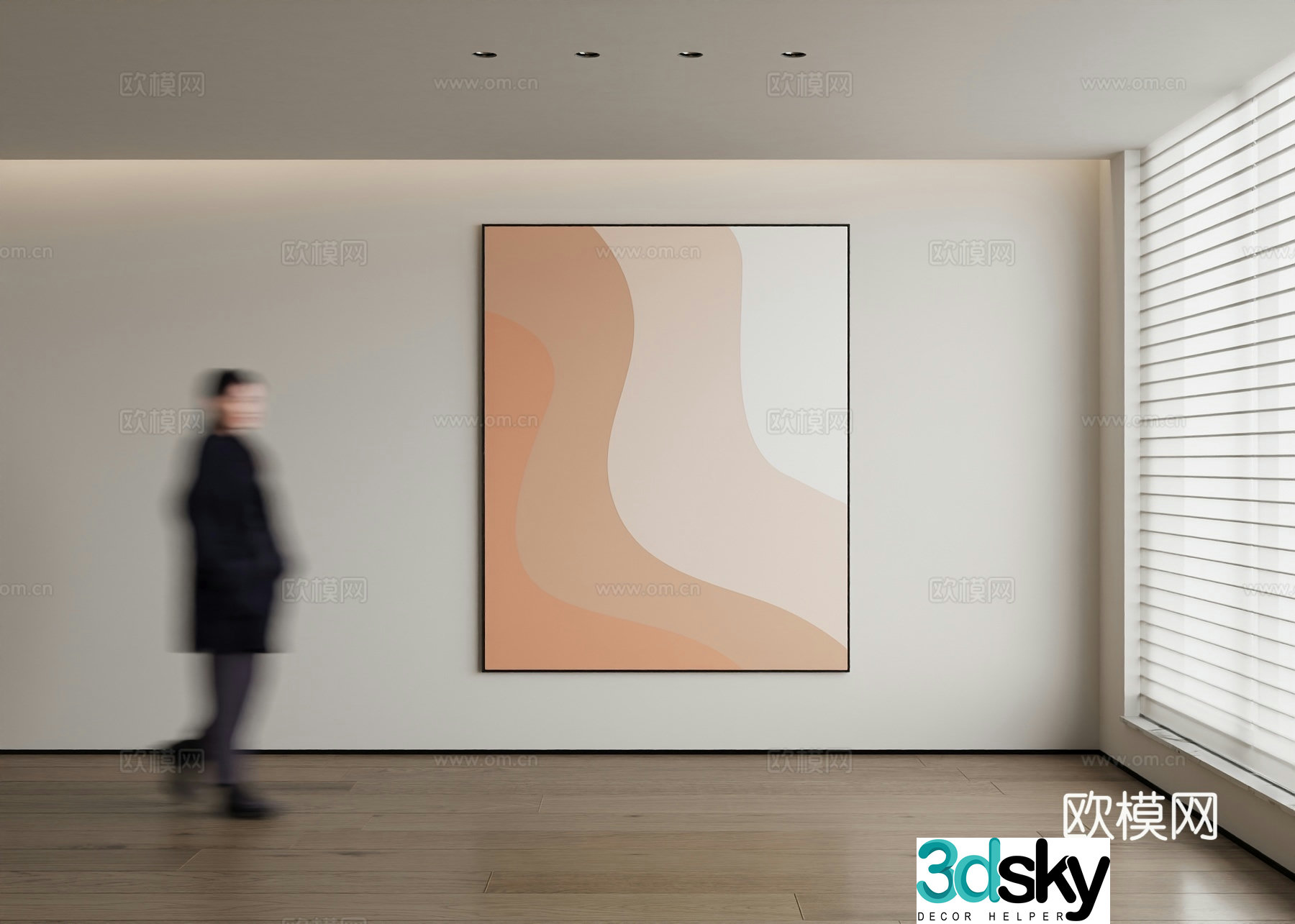 Modern decorative painting 3d model